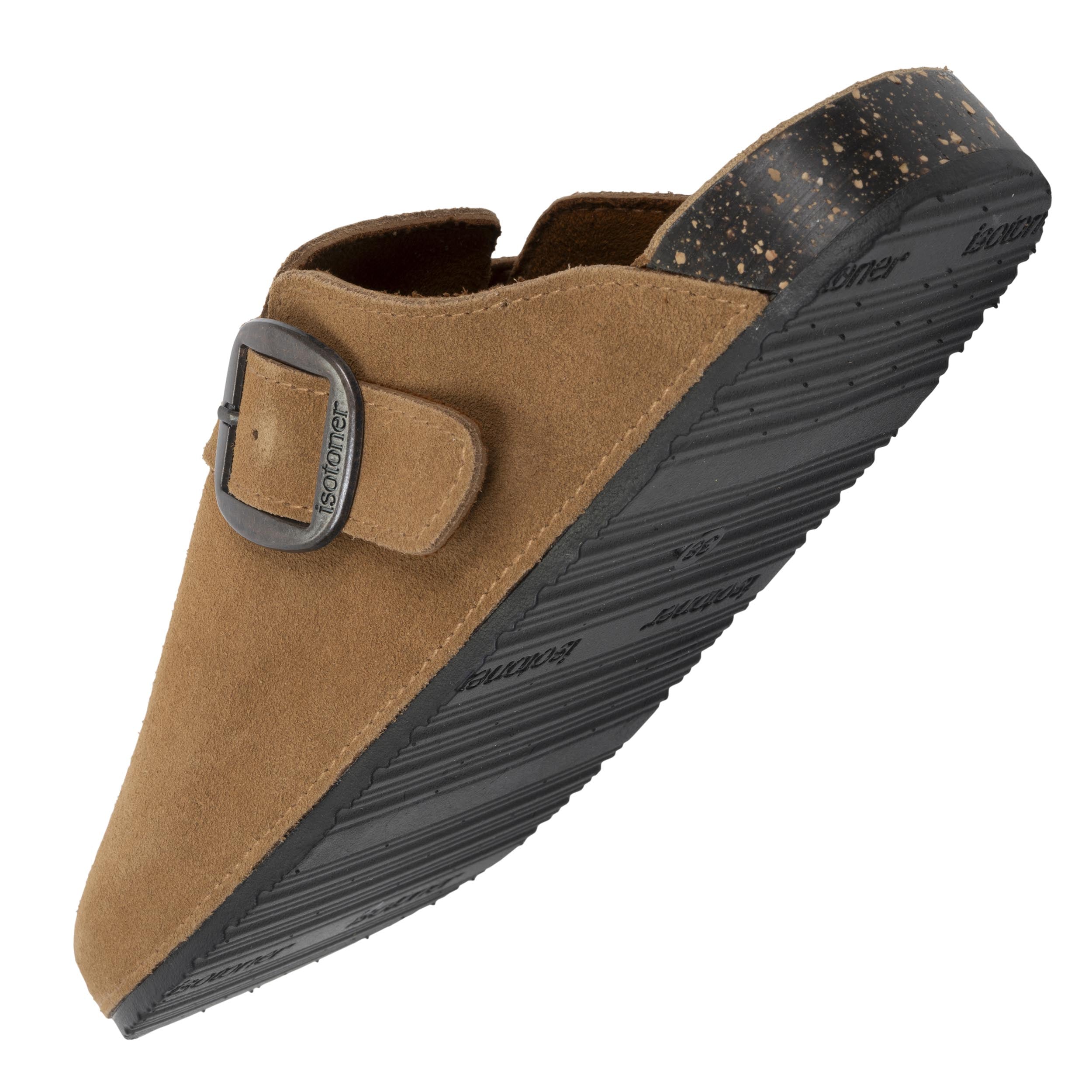 isotoner-mules-sabots-femme-cuir-camel image 5