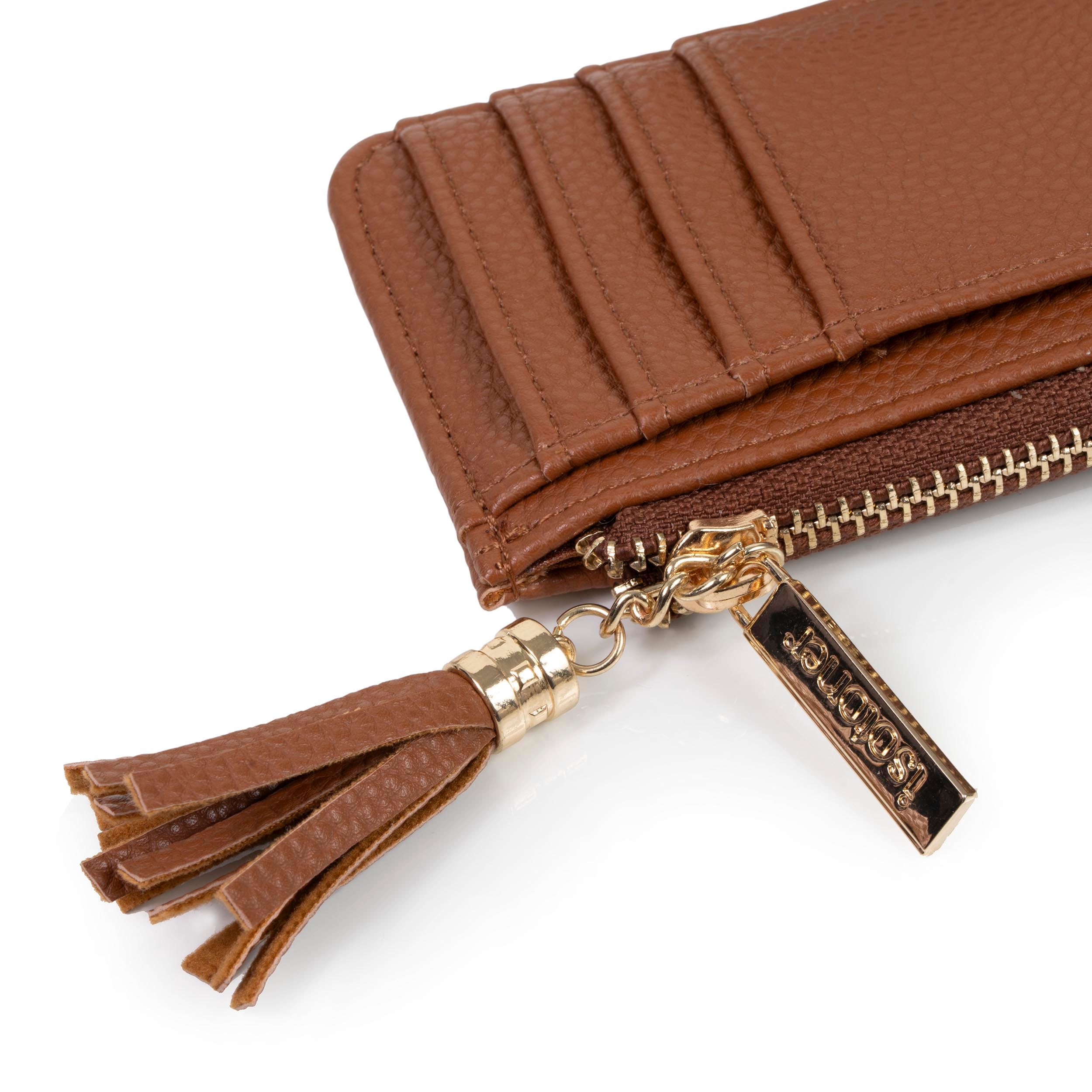 isotoner-porte-cartes-femme-zipp-camel image 4
