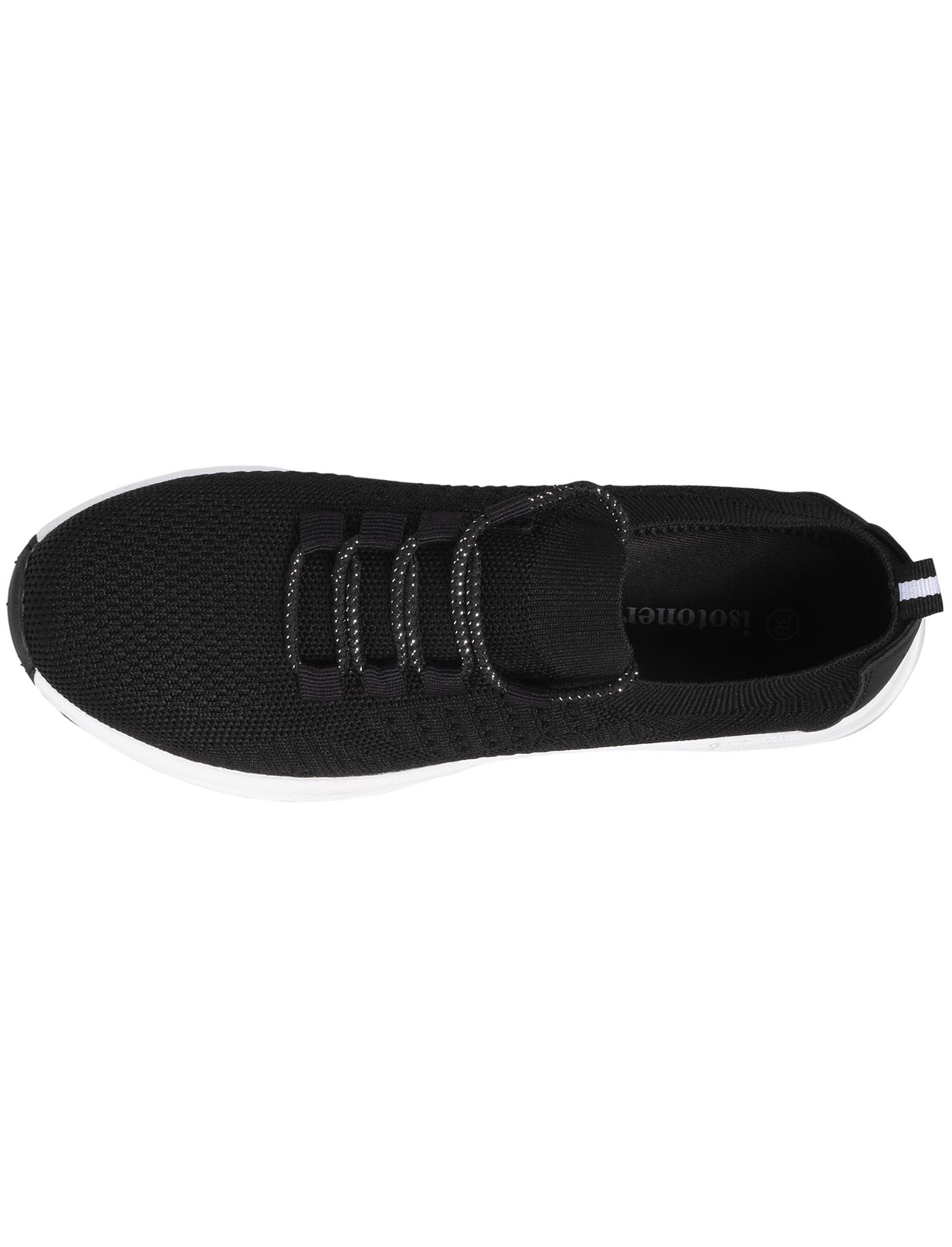 isotoner-baskets-confort-femme-slip-on-lacets-noir image 7