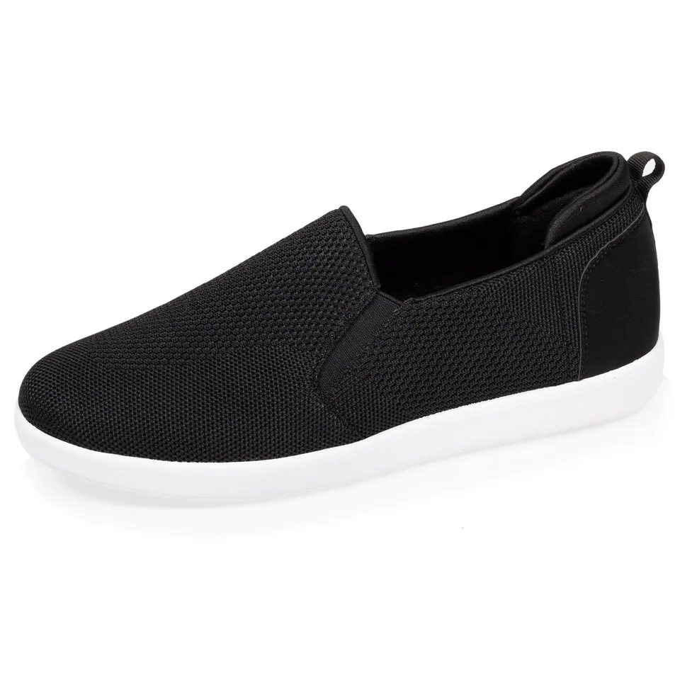 isotoner-baskets-homme-enfiler-noires-everywear image 1