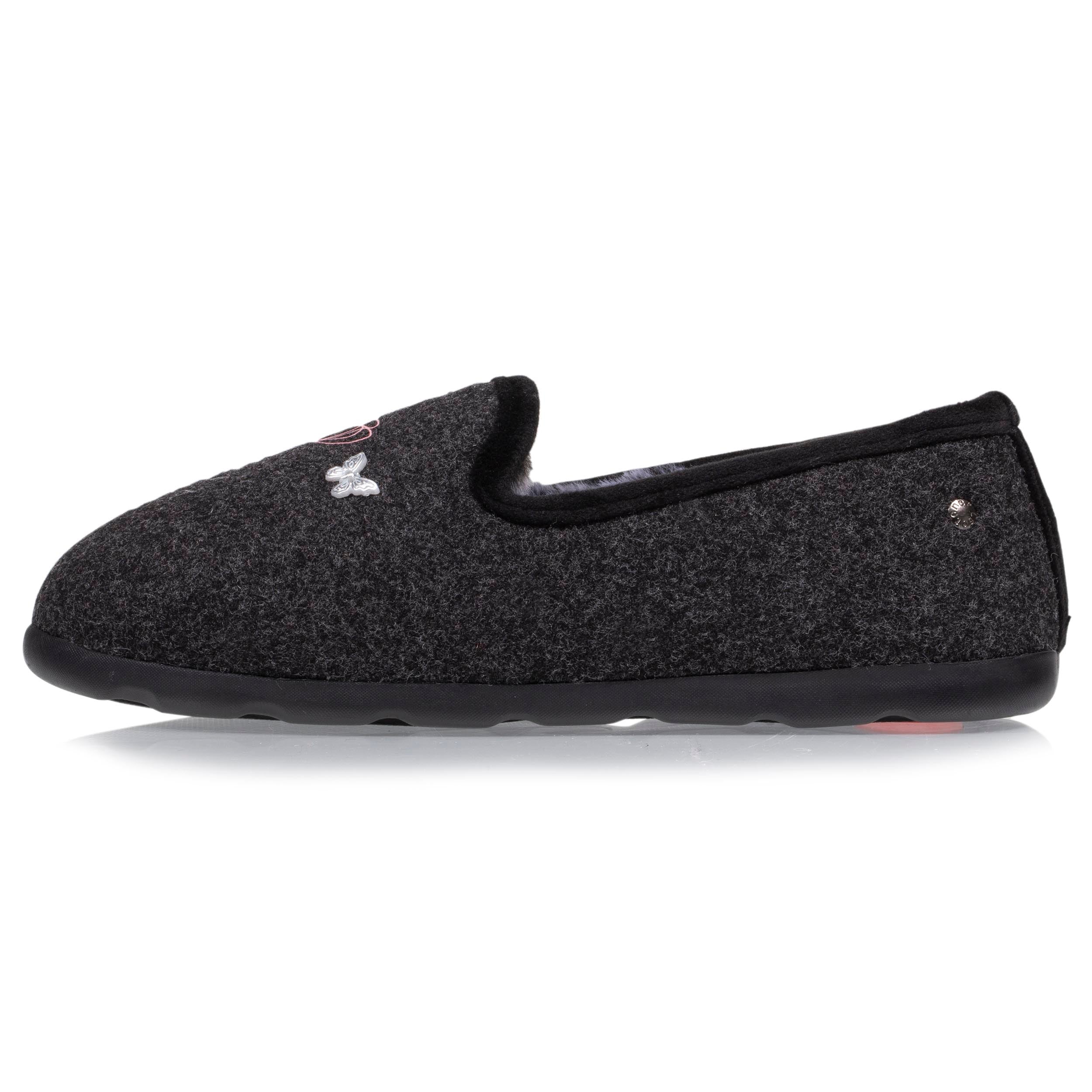 isotoner-chausson-slippers-femme-gris-dessin-everywear image 3
