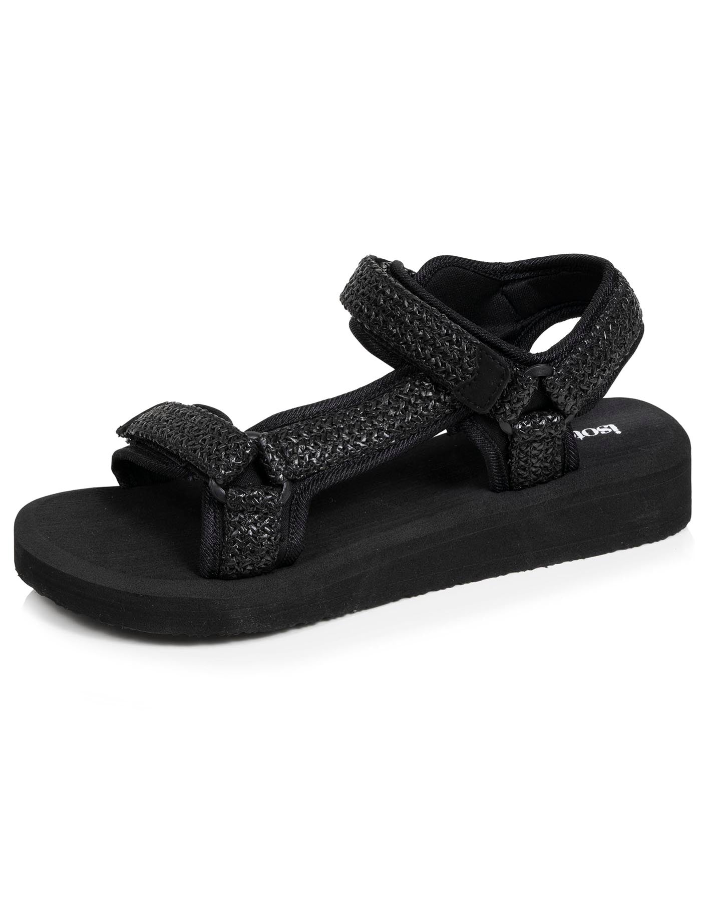 isotoner-sandales-femme-sport-talon-noir image 6