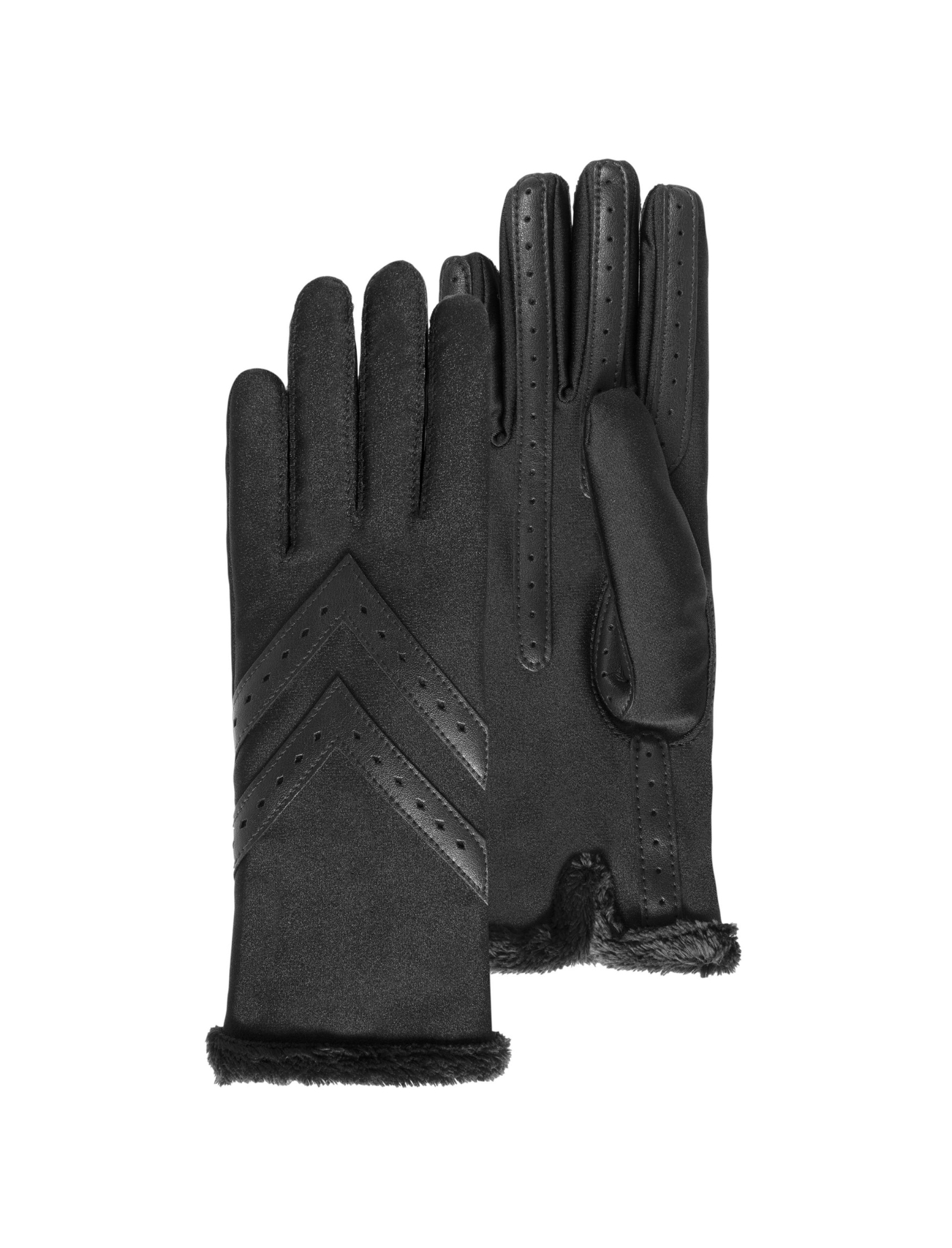 isotoner-gants-femme-tissu-recycl-noir-doubl-tactile image 6