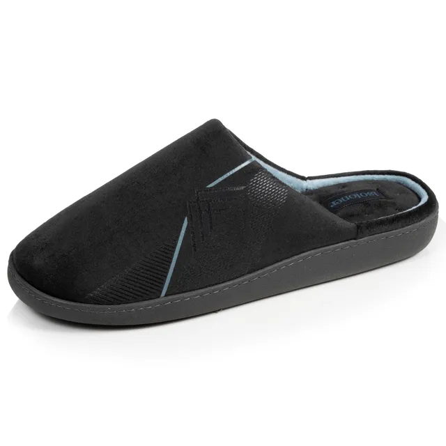 isotoner-chaussons-mules-homme-gris-diamant image 1