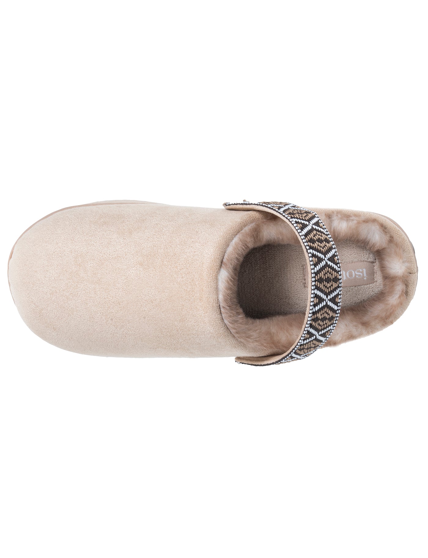 isotoner-chaussons-mules-plateforme-femme-beige-3-5-cm-su-dine image 7