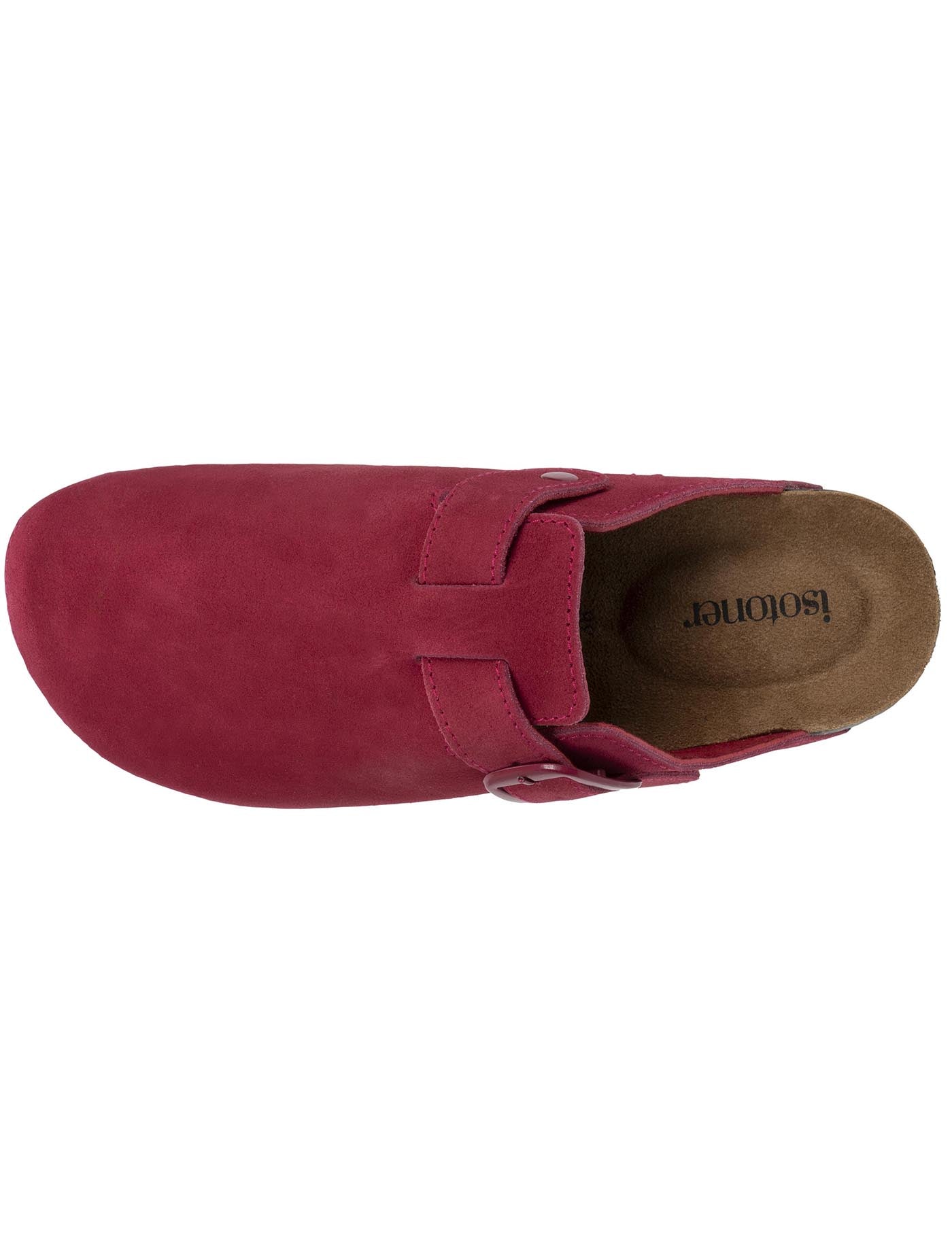 isotoner-mules-sabots-femme-cuir-framboise-semelle-cuir-xtra-flex image 7