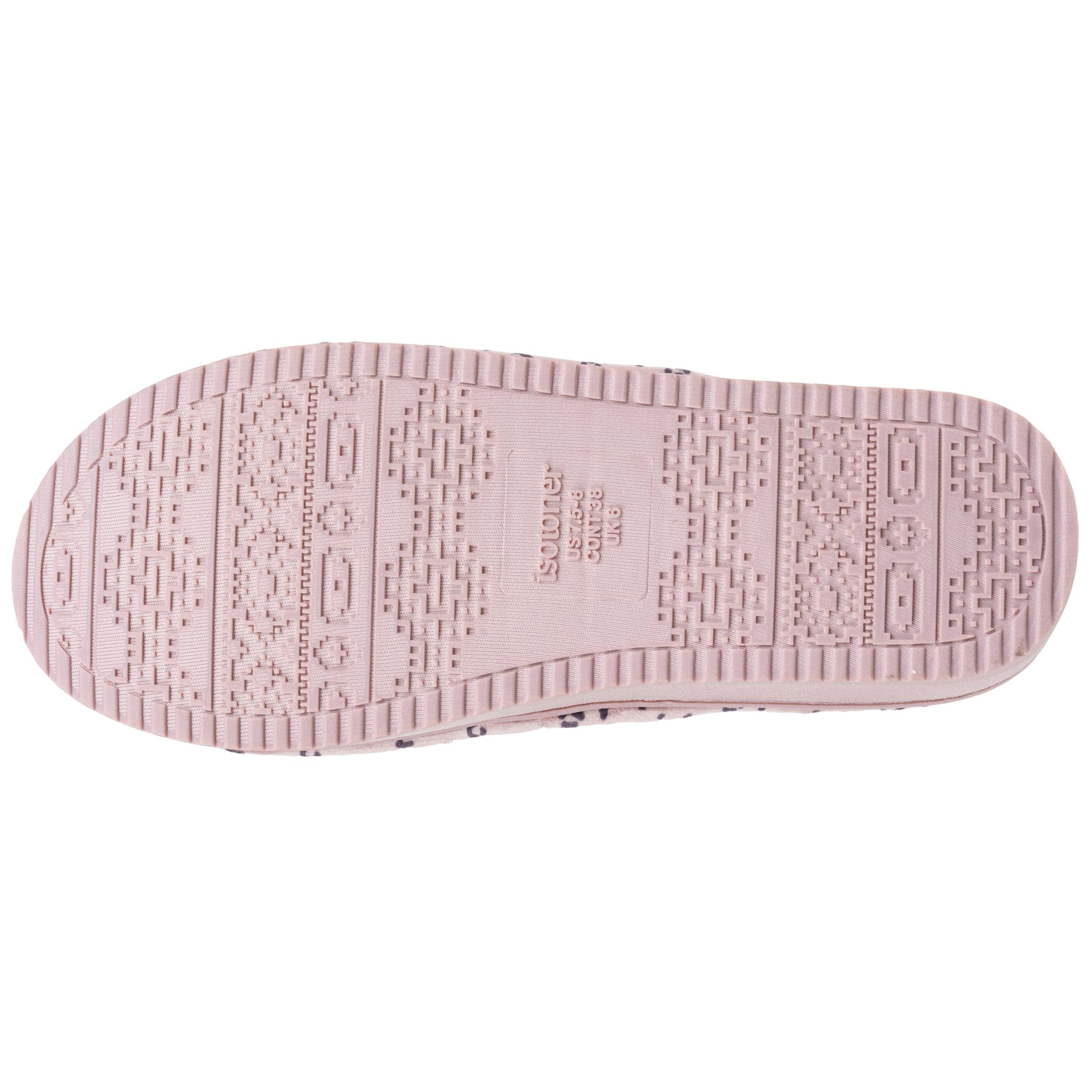 isotoner-chaussons-sandales-plateforme-femme-l-opard-rose image 5