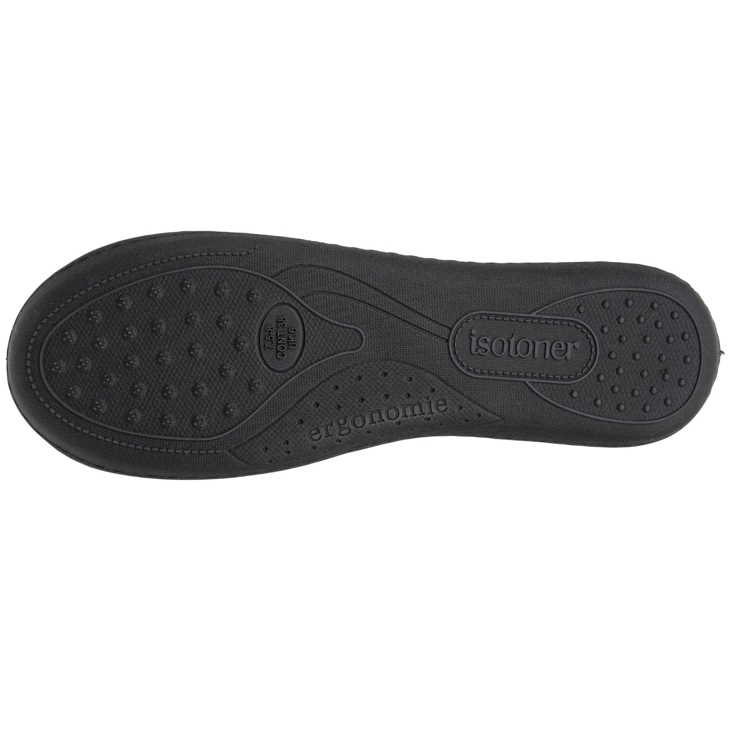 isotoner-chaussons-charentaises-femme-noir-l-opard image 4