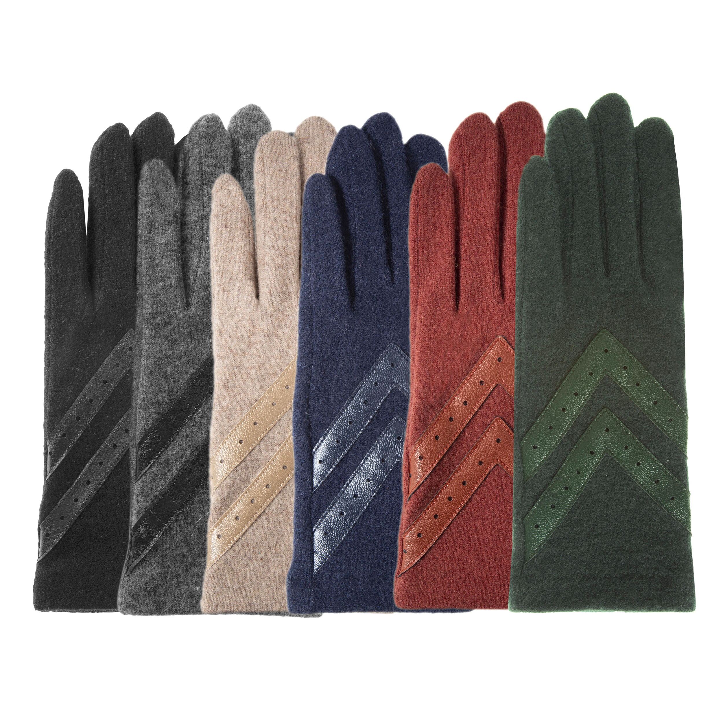 isotoner-gants-femme-tactiles-laine-mandarine-taille-unique image 2