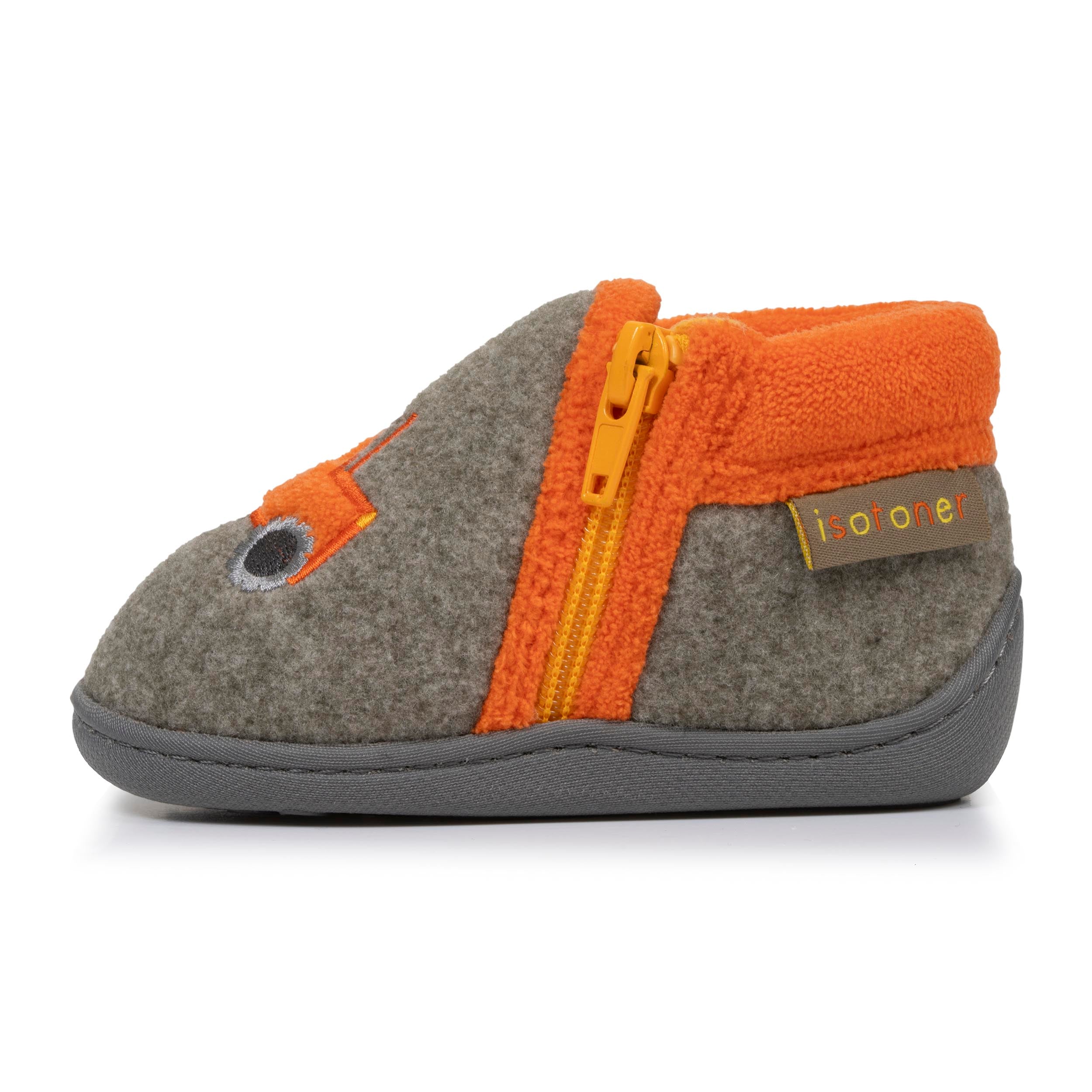 isotoner-chaussons-bottillons-zip-b-b-kaki-chin image 3