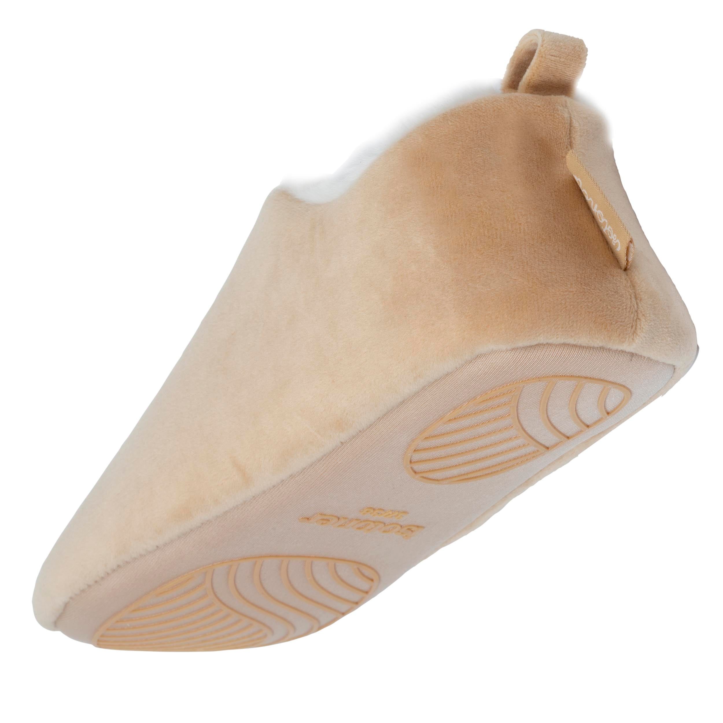 isotoner-chaussons-bottillons-femme-microvelours-beige image 5