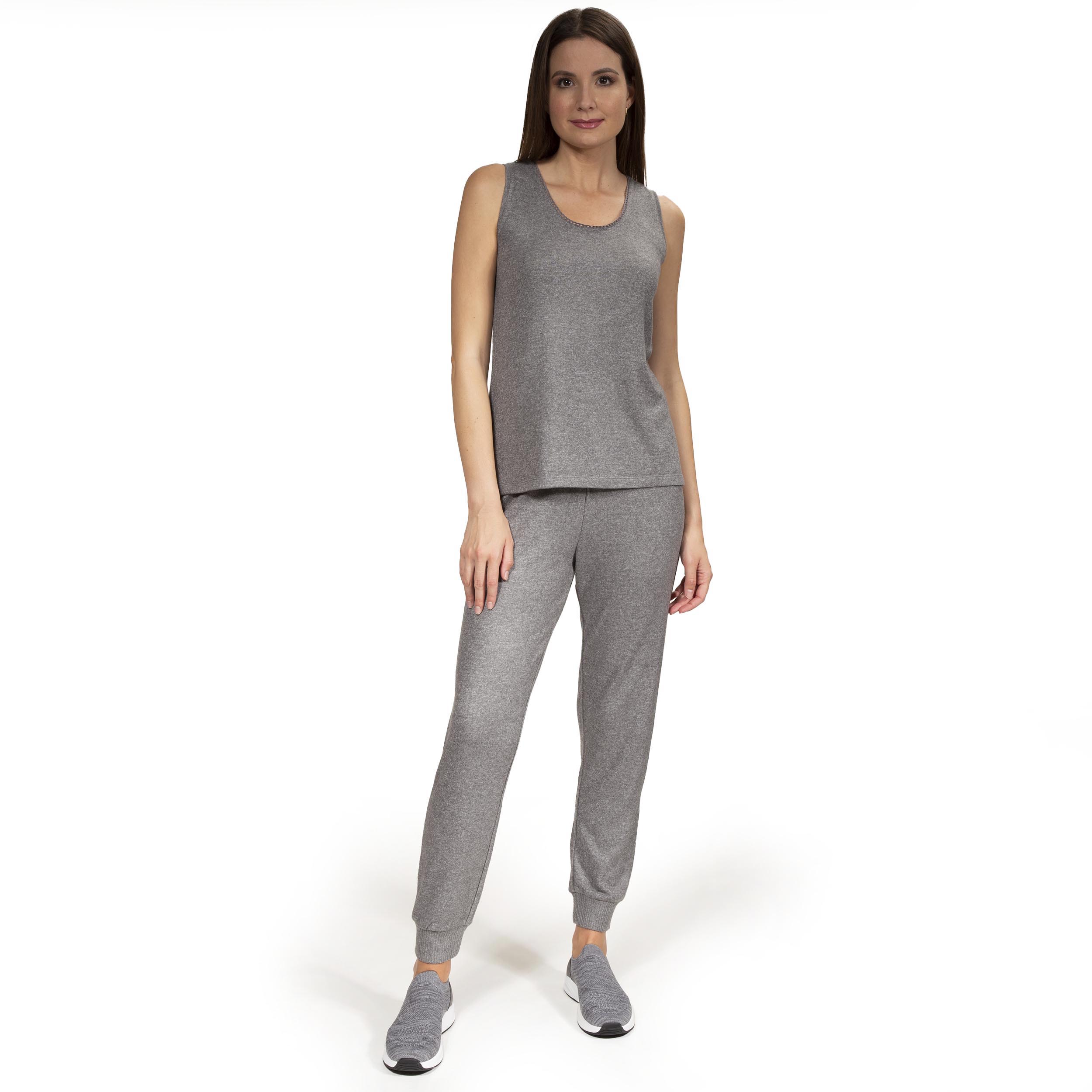 isotoner-d-bardeur-femme-gris-chin-dentelle-homewear-ultra-doux image 8