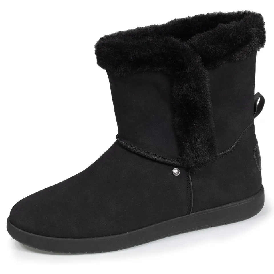 isotoner-bottines-femme-fourr-es-revers-noir image 1