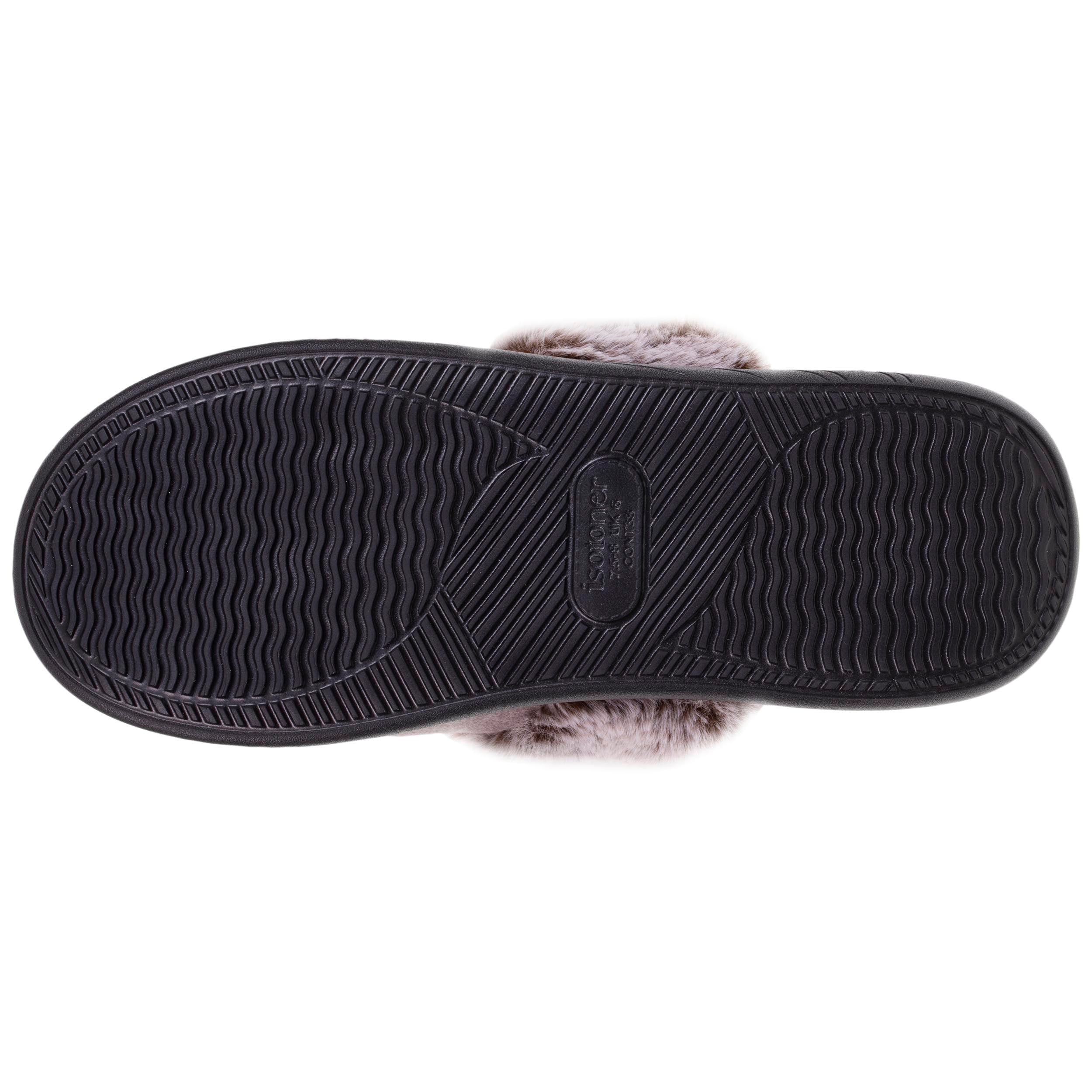 isotoner-chaussons-mules-femme-chat-taupe image 4