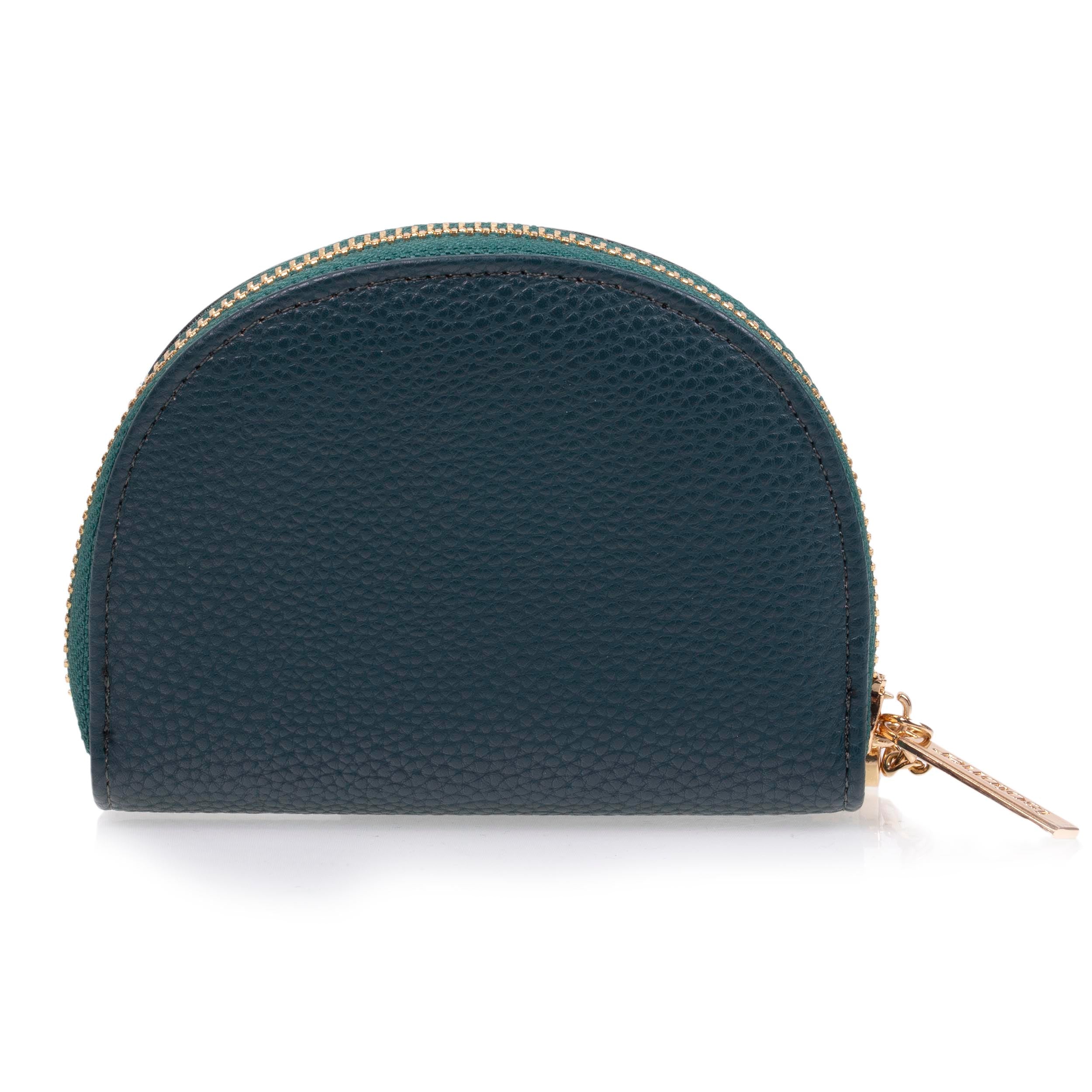 isotoner-porte-monnaie-demi-lune-femme-vert-anti-rfid image 3