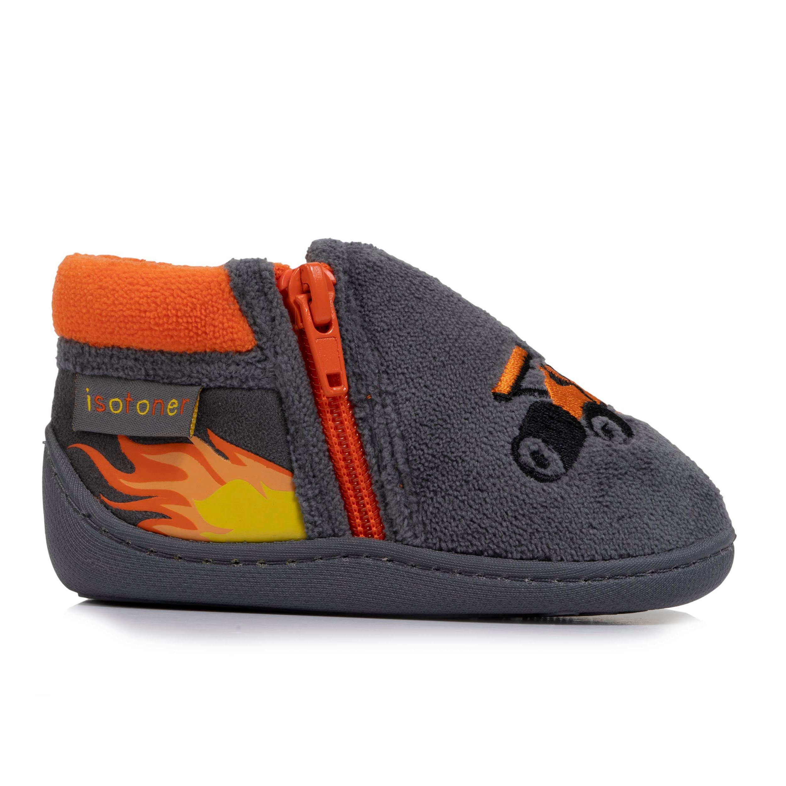 isotoner-chaussons-bottillons-zip-enfant-gris-voiture image 8