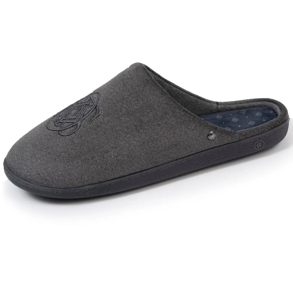 isotoner-chaussons-mules-homme-gris-chin-premium image 1