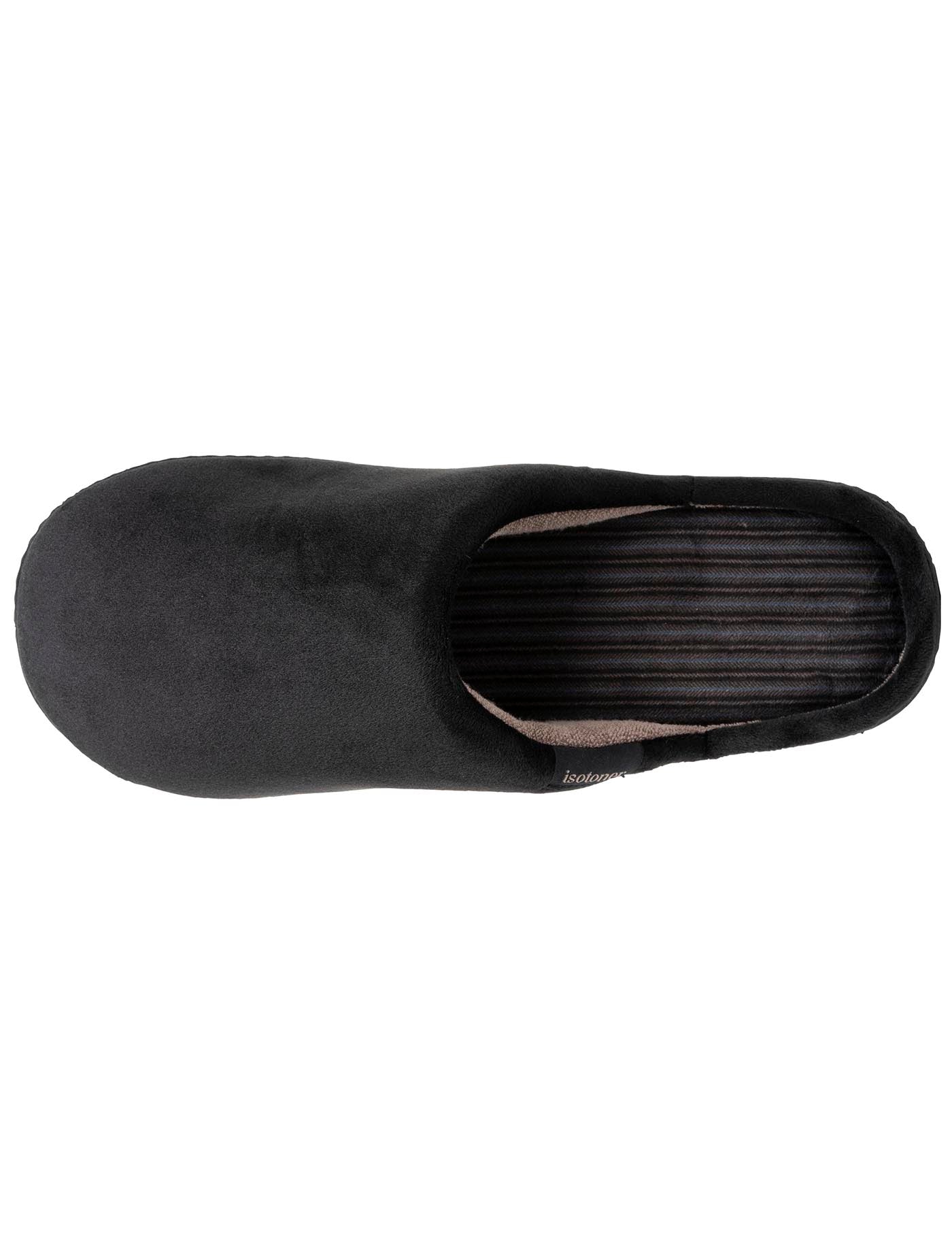 isotoner-chaussons-mules-homme-noir-int-rieur-rayures image 7