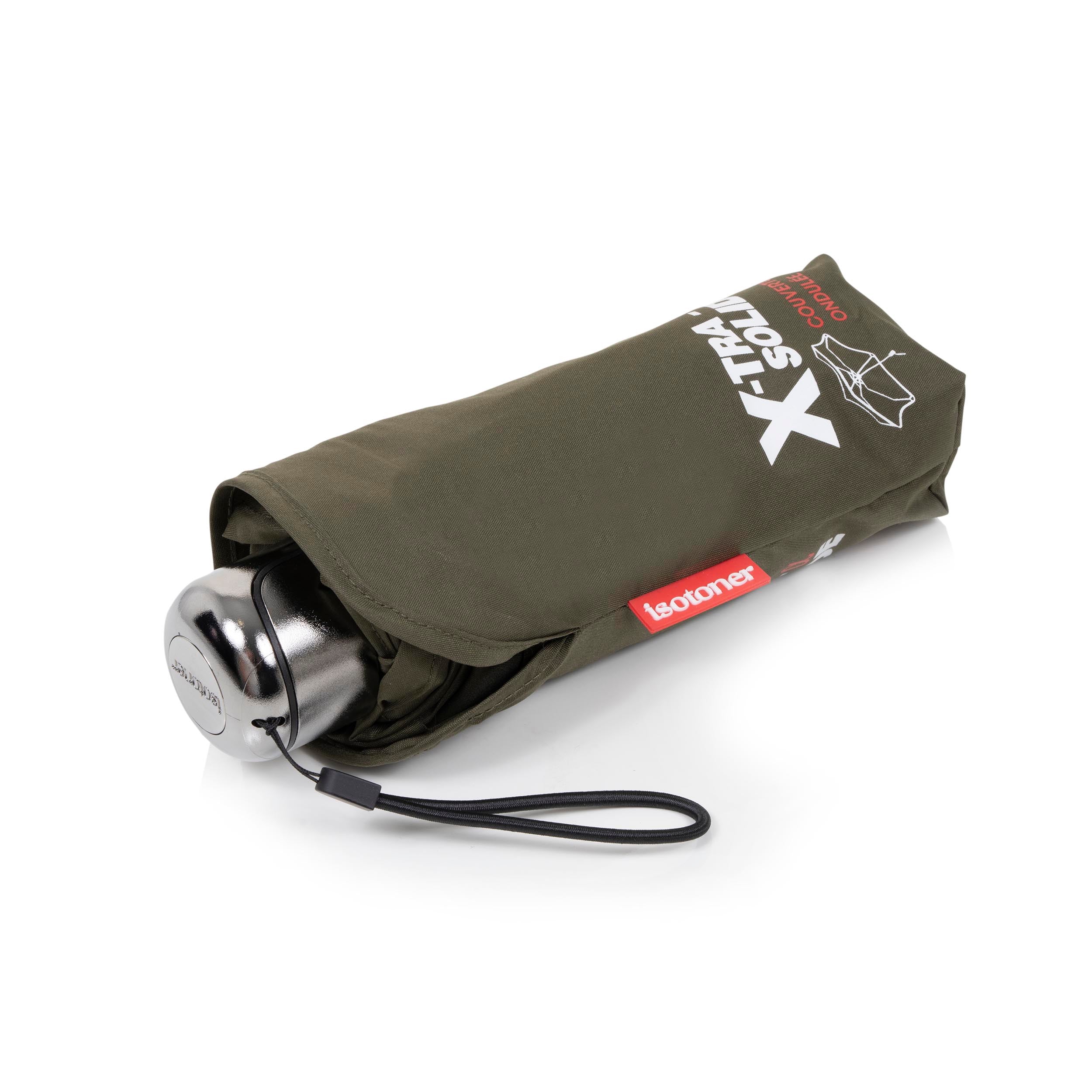 isotoner-parapluie-mini-x-tra-solide-kaki-17-5-cm image 1