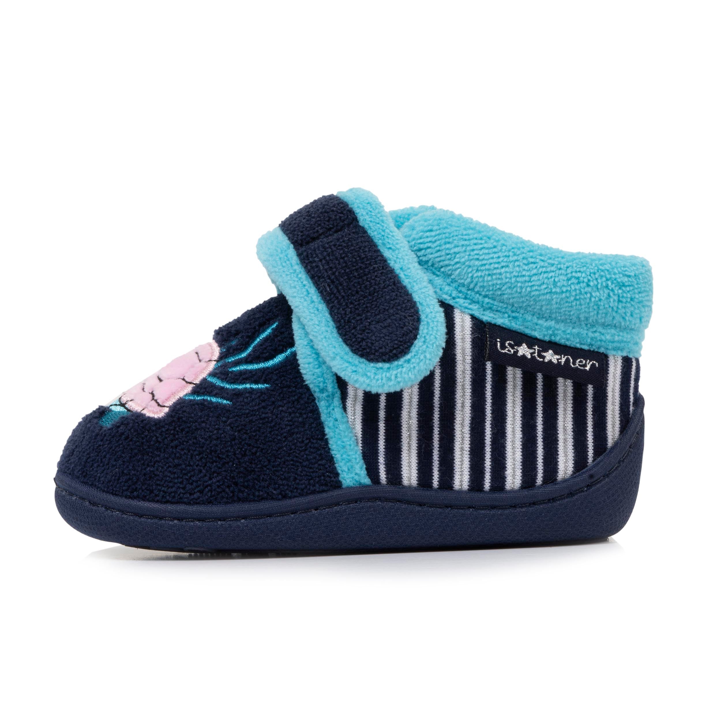 isotoner-chaussons-bottillons-scratch-enfant-marine image 3