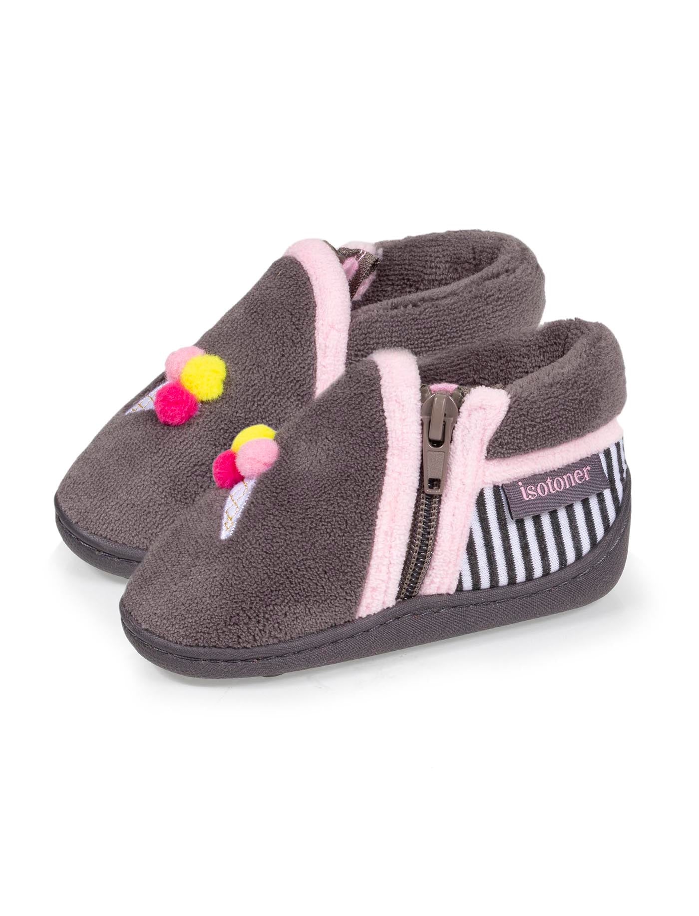 isotoner-chaussons-bottillons-zip-b-b-glace-gris image 6