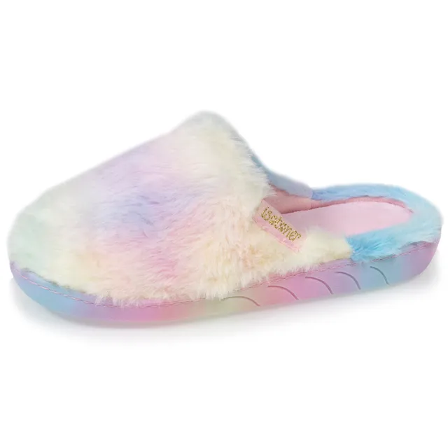 isotoner-chaussons-mules-junior-multico-rose image 1