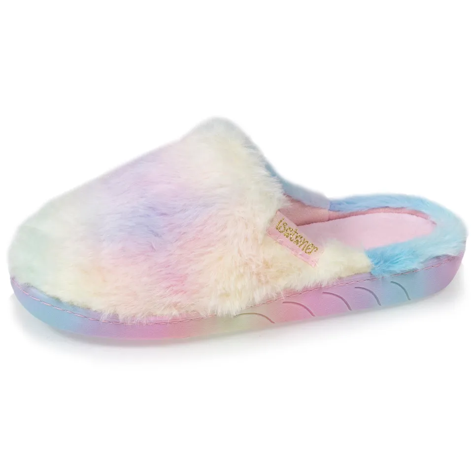 isotoner-chaussons-mules-junior-multico-rose image 1