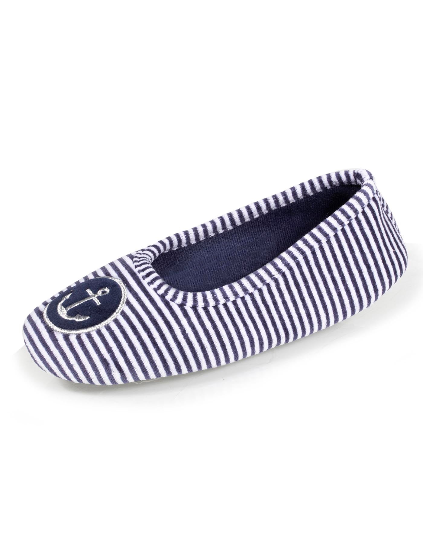 isotoner-chaussons-ballerines-junior-rayures-marini-re-fille image 6
