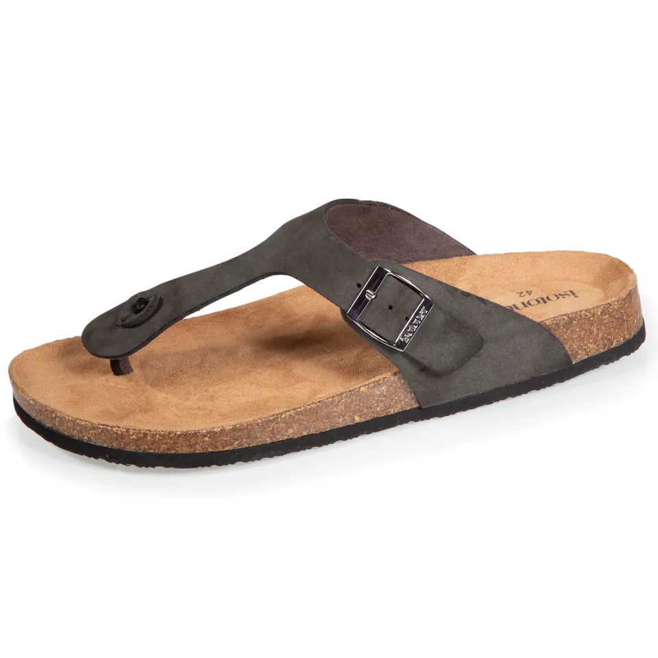 isotoner-mules-sandales-homme-bride-gris image 1