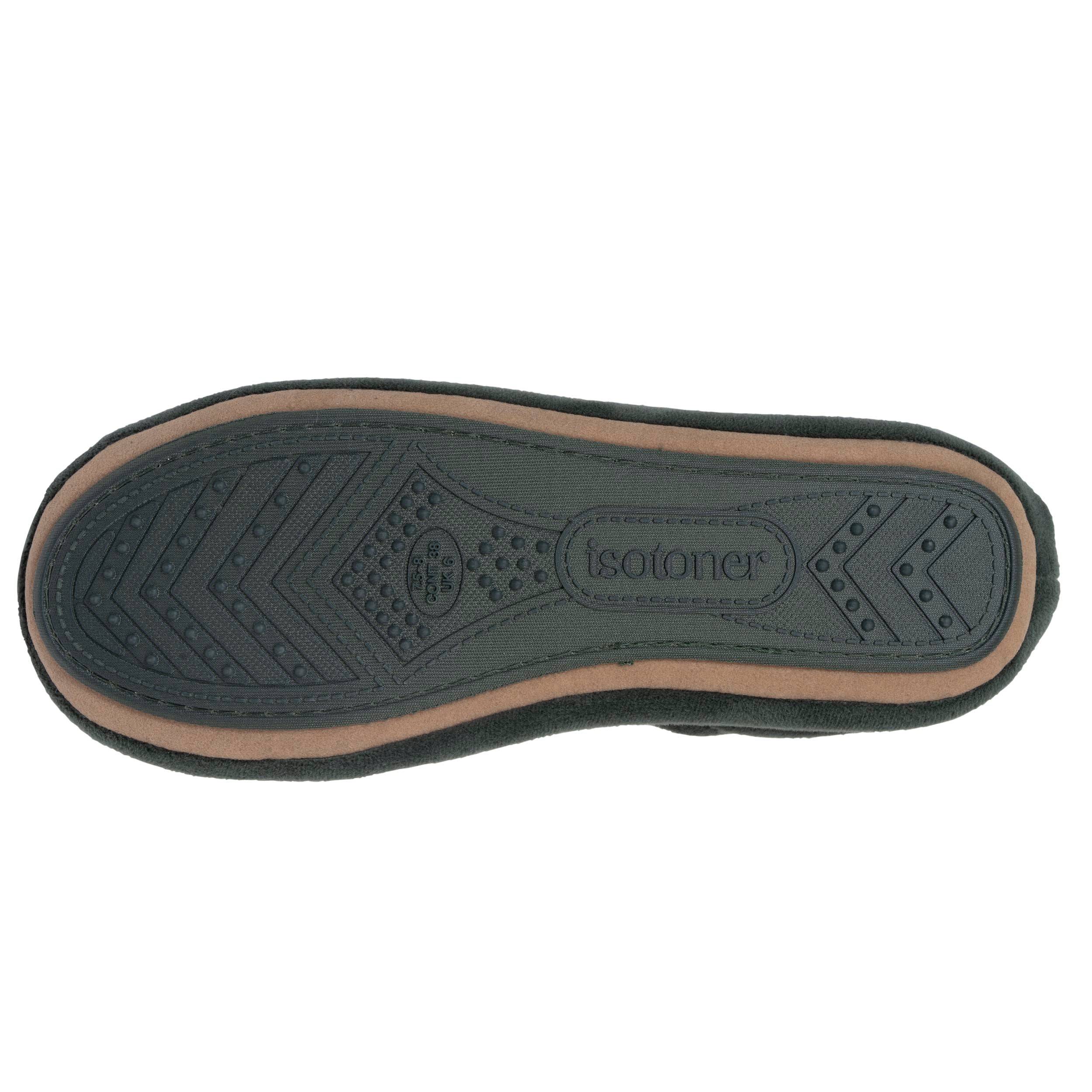 isotoner-chaussons-ballerines-femme-double-n-ud-sauge image 5
