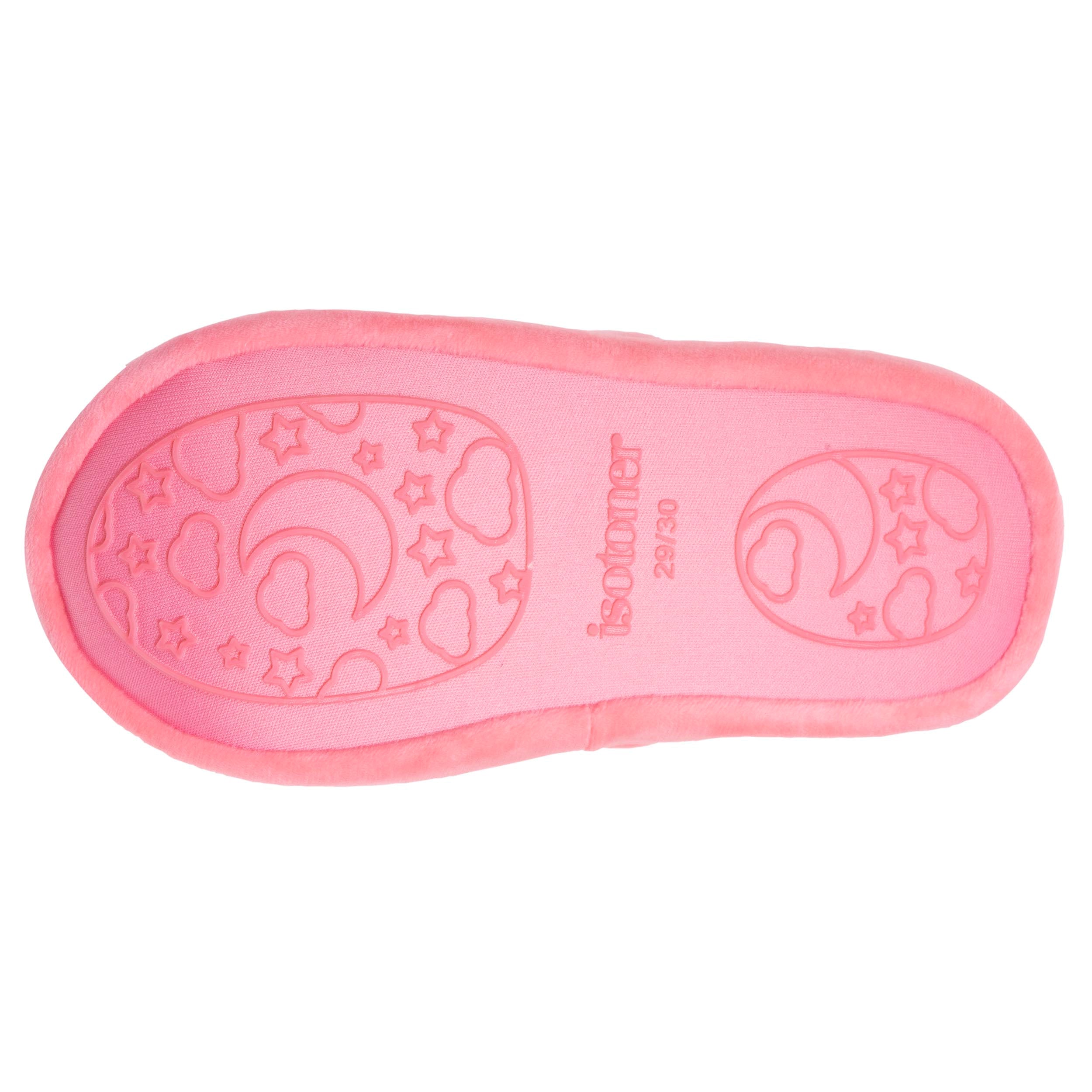 isotoner-chaussons-slippers-enfant-velours-panda-rose image 4