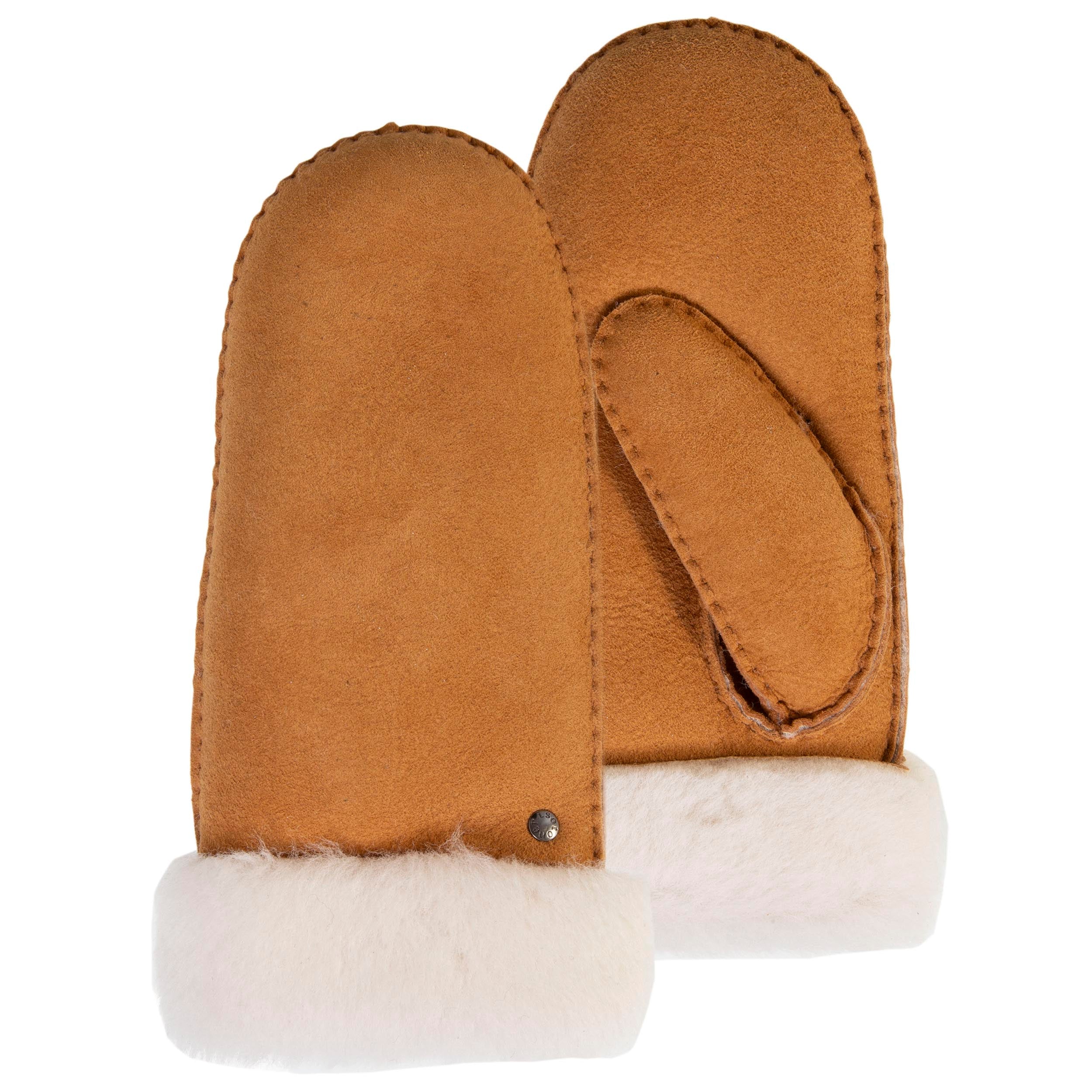 isotoner-moufles-femme-cuir-chaud-caramel image 1