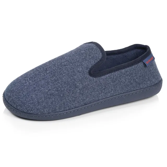 isotoner-chaussons-charentaises-homme-marine-clair image 1