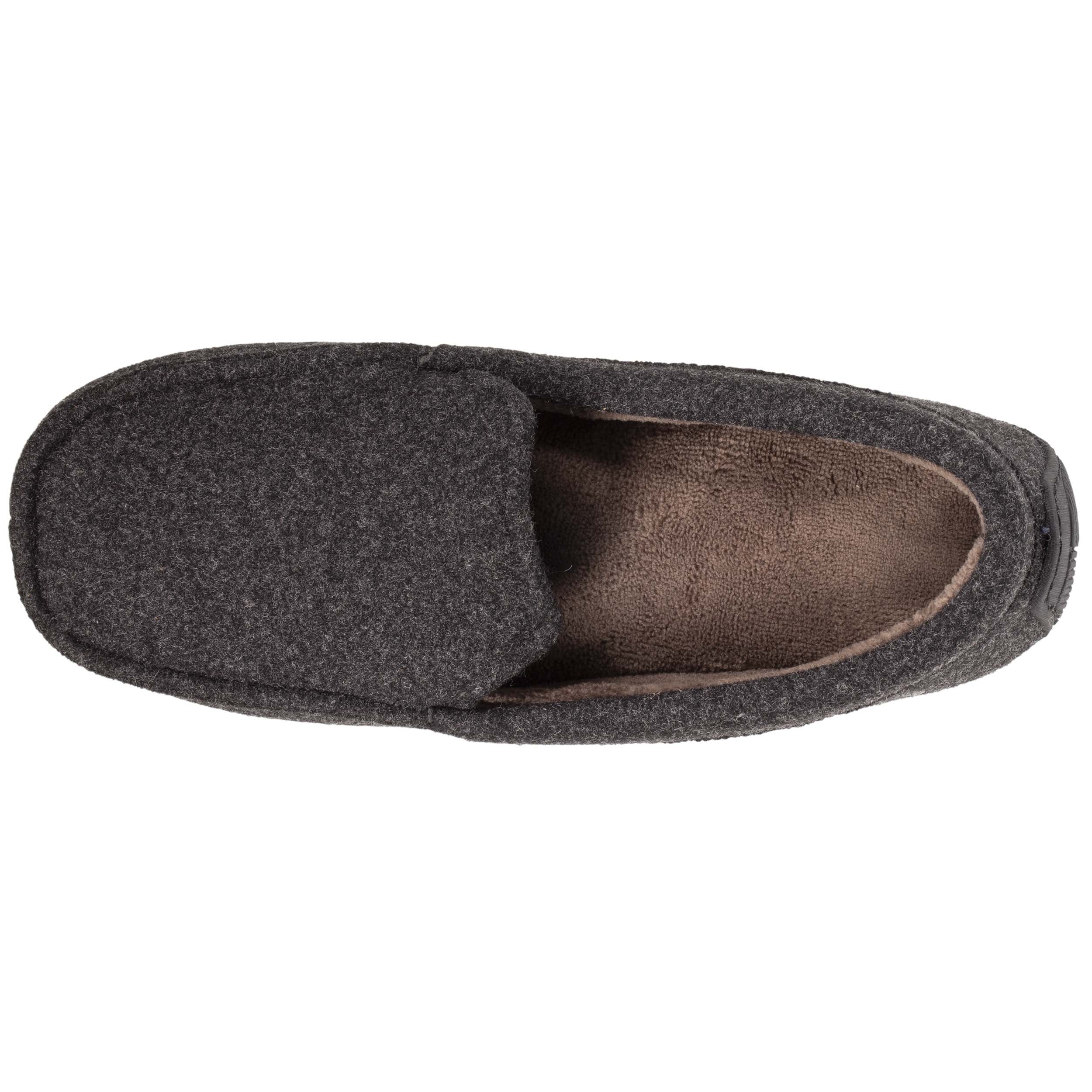 isotoner-chaussons-mocassins-homme-feutrine-gris-chin image 2
