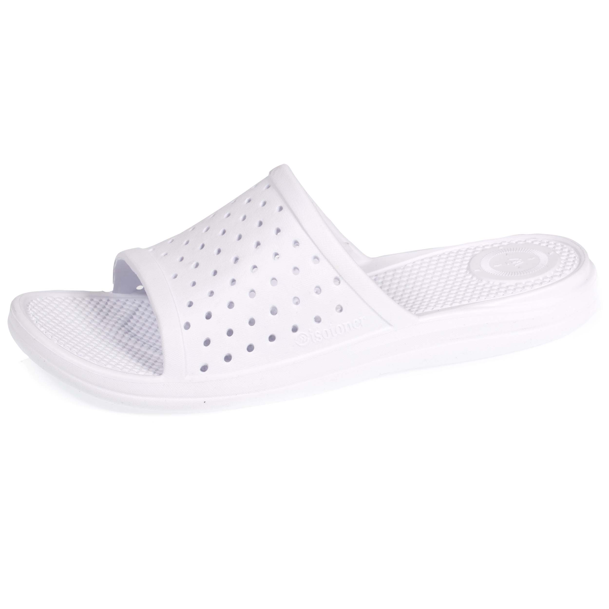 isotoner-mules-claquettes-femme-ajour-es-blanc-everywear image 1