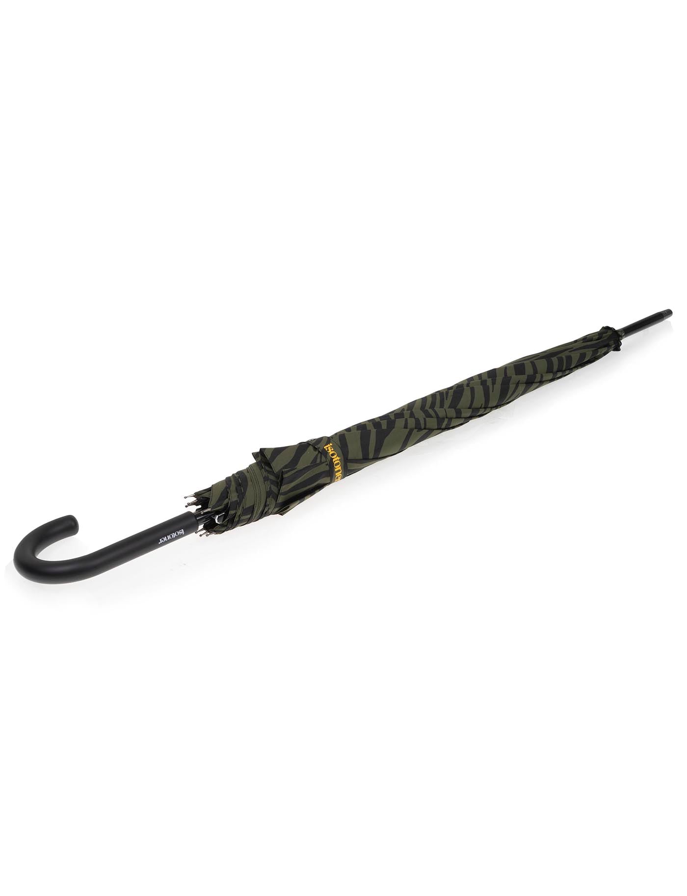 isotoner-parapluie-canne-auto-z-bre-kaki-grande-envergure image 7