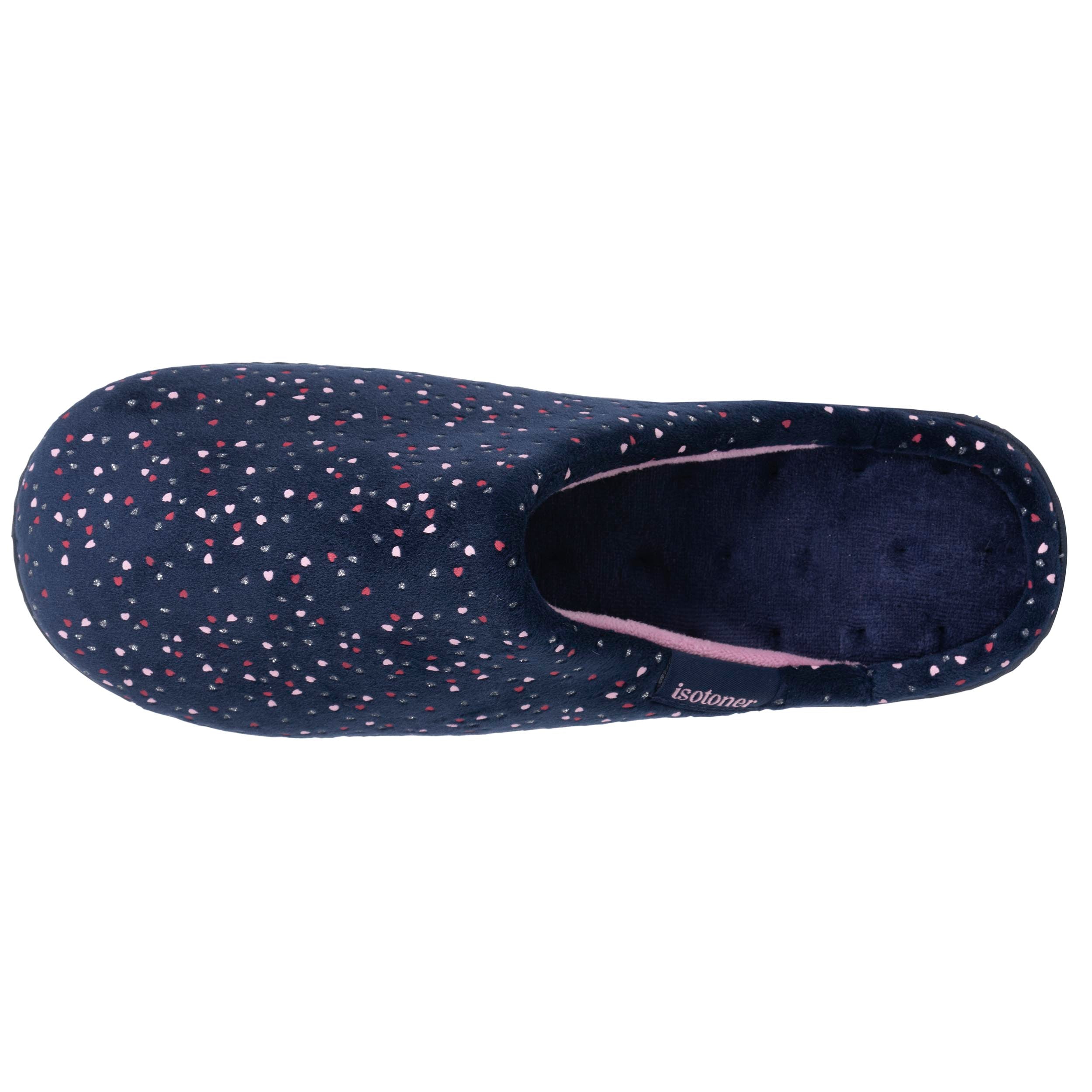 isotoner-chaussons-mules-femme-pois-marine image 3