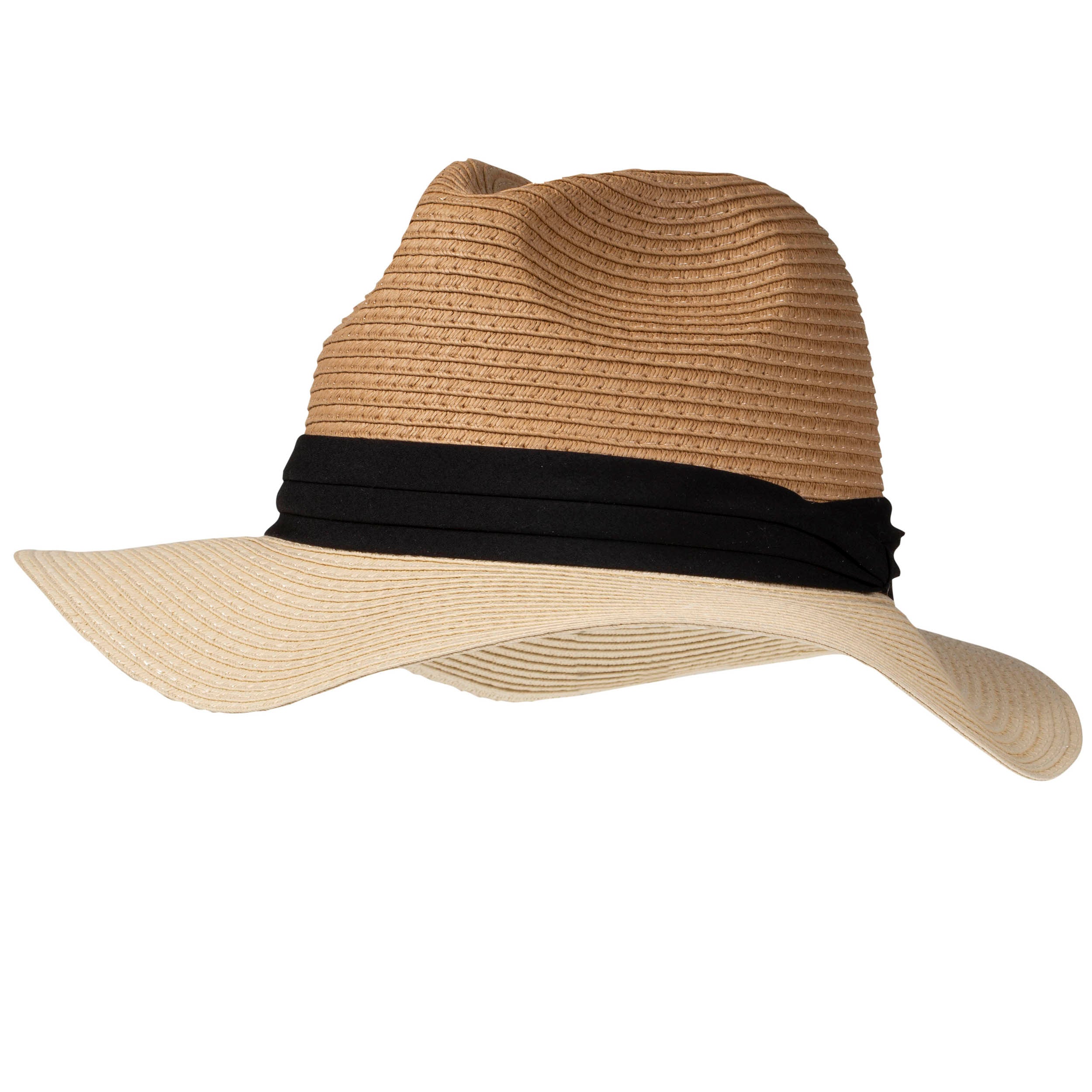 isotoner-chapeau-fedora-nou-noir-paille-t-femme image 1