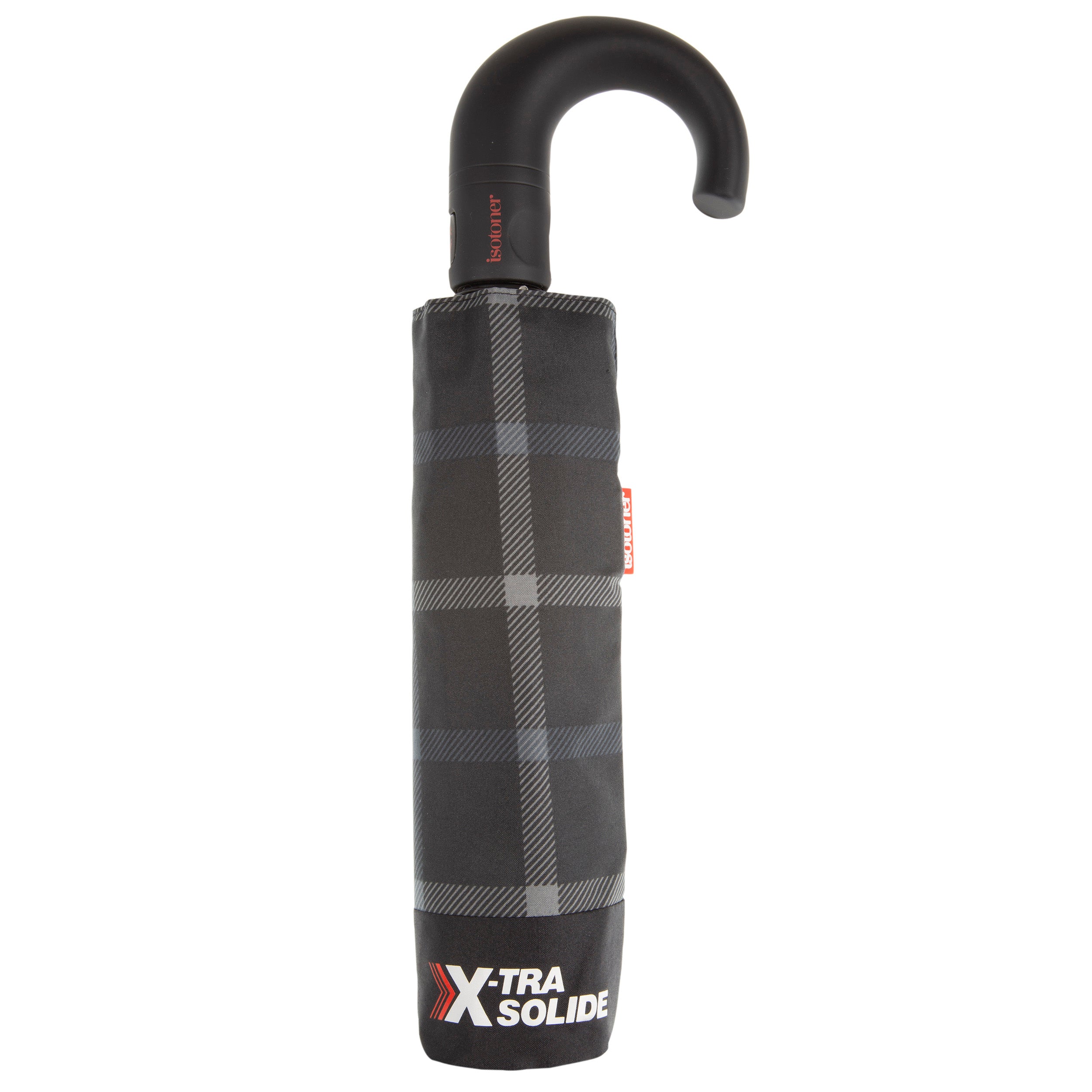 isotoner-parapluie-crook-x-tra-solide-carreaux-automatique image 4