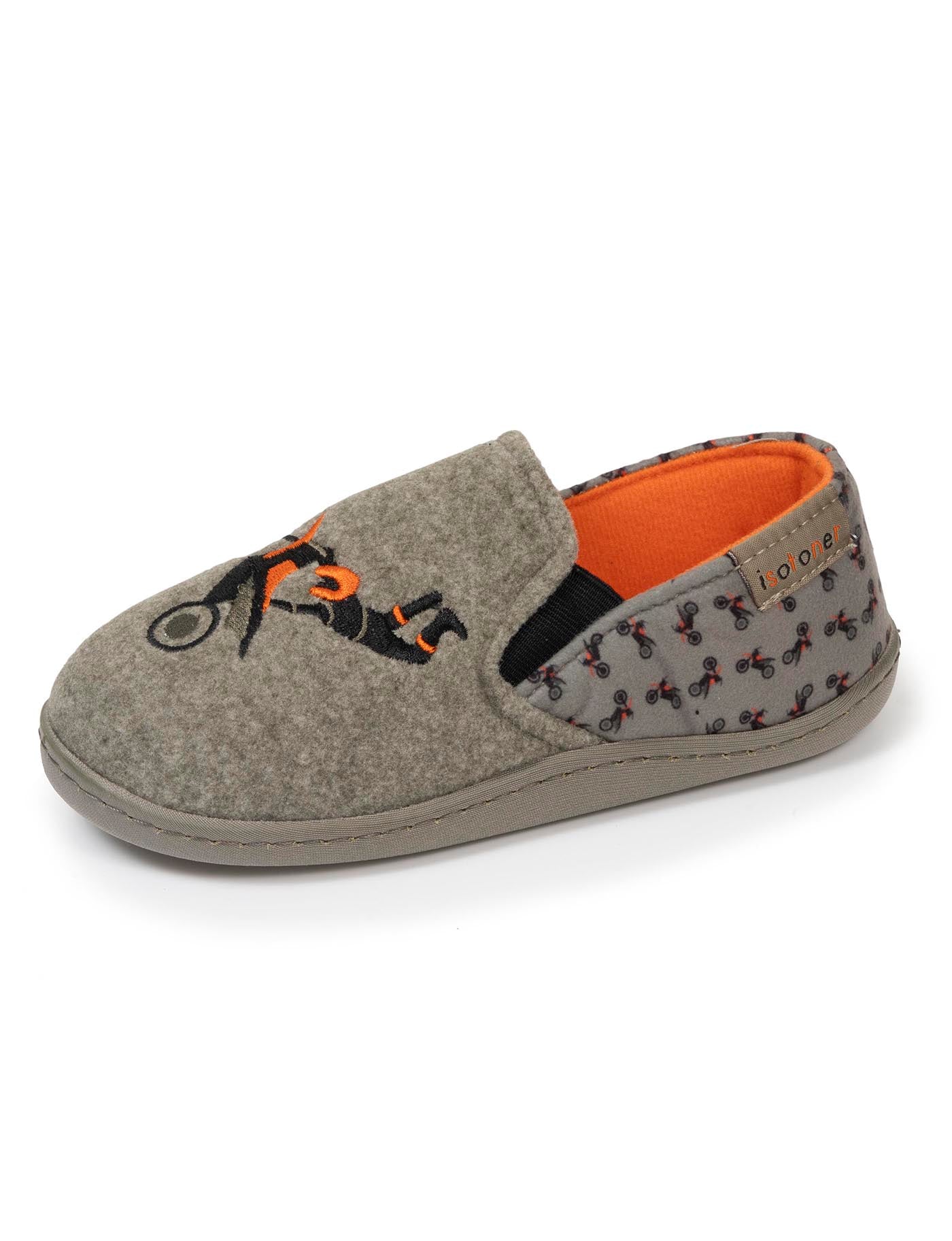 isotoner-chaussons-mocassins-enfant-moto-kaki-chin image 6