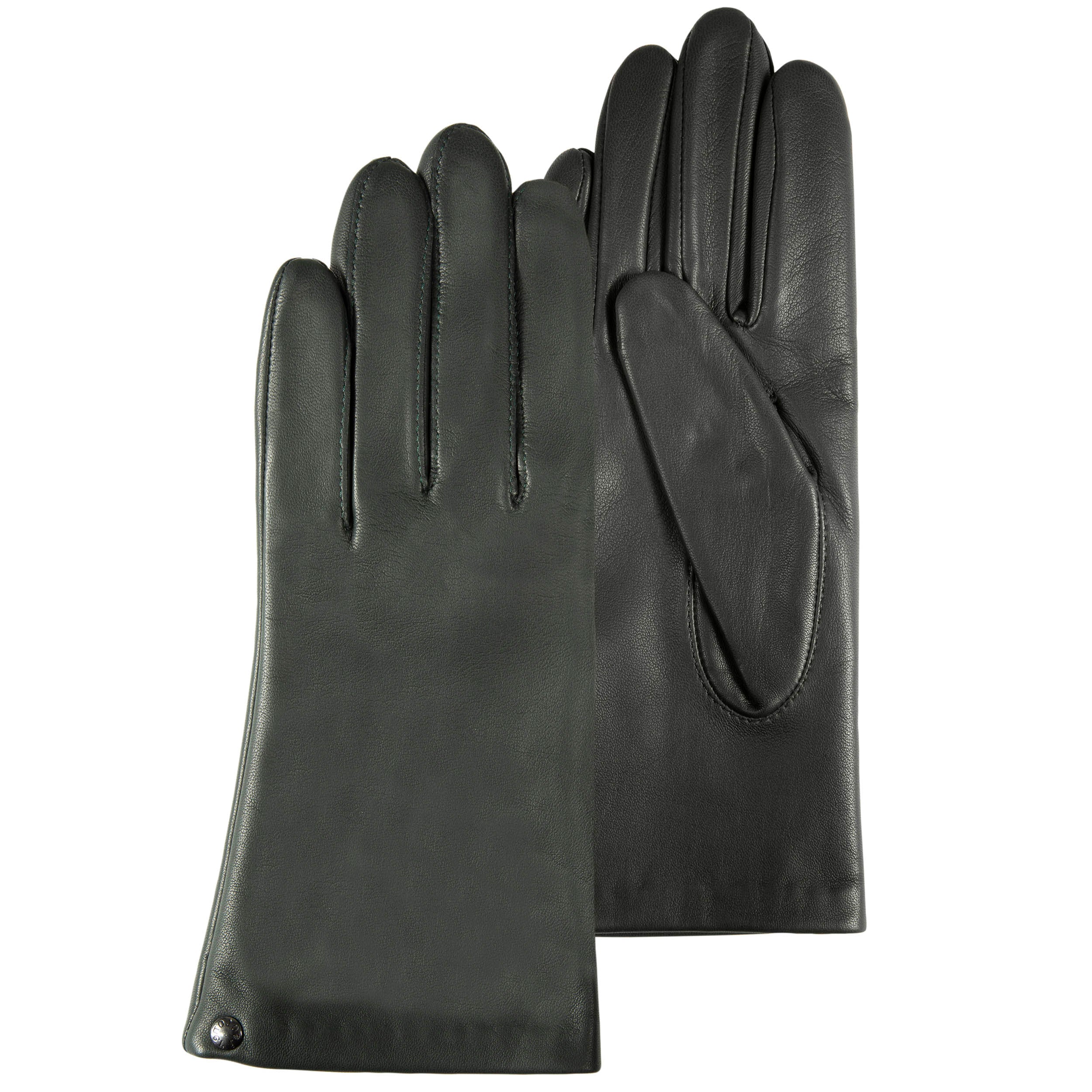 isotoner-gants-femme-cuir-agneau-doubl-soie-sapin image 1