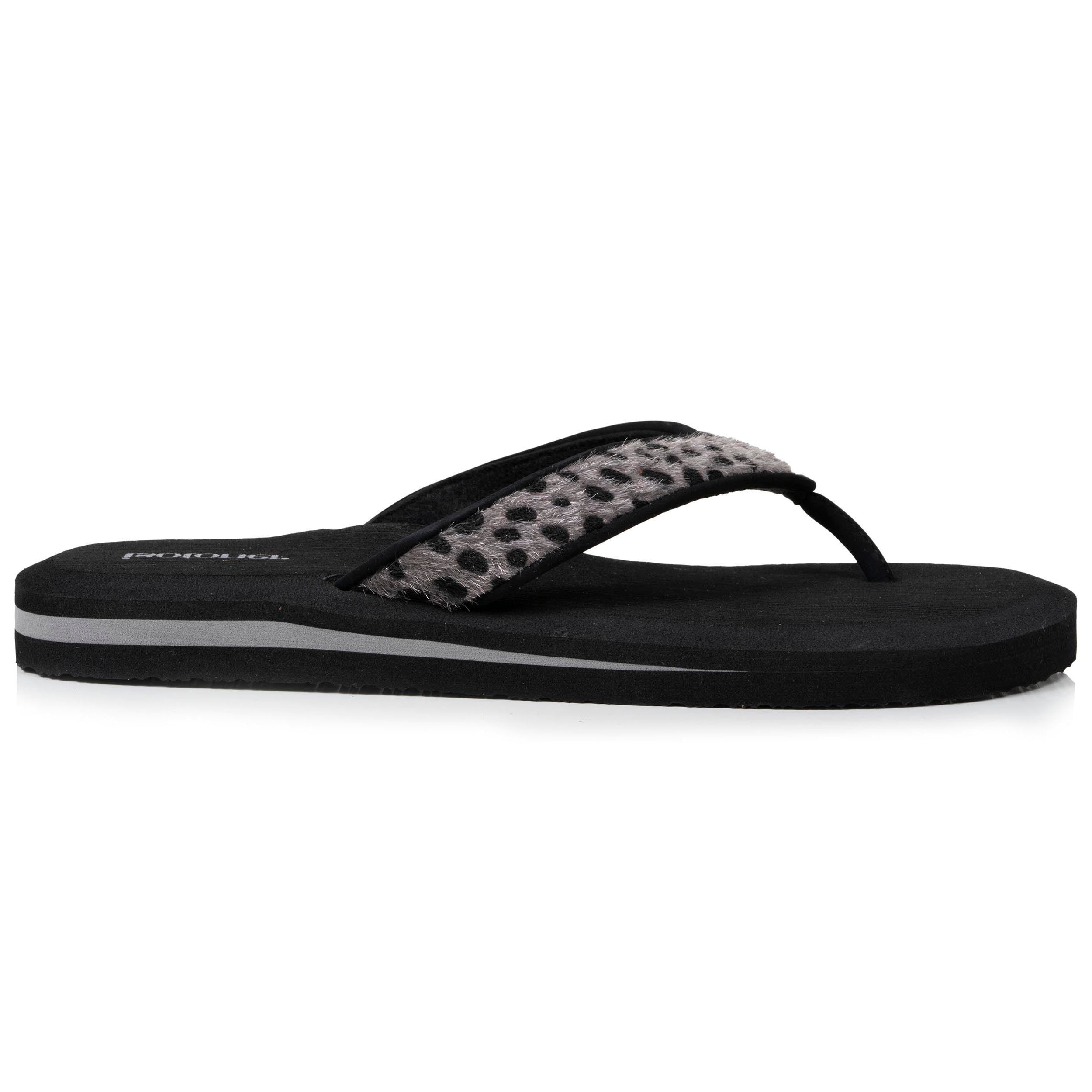 isotoner-tongs-femme-yoga-jungle-l-opard-noir image 8