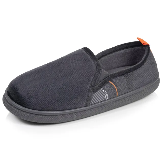 isotoner-chaussons-slippers-homme-gris-chin image 1