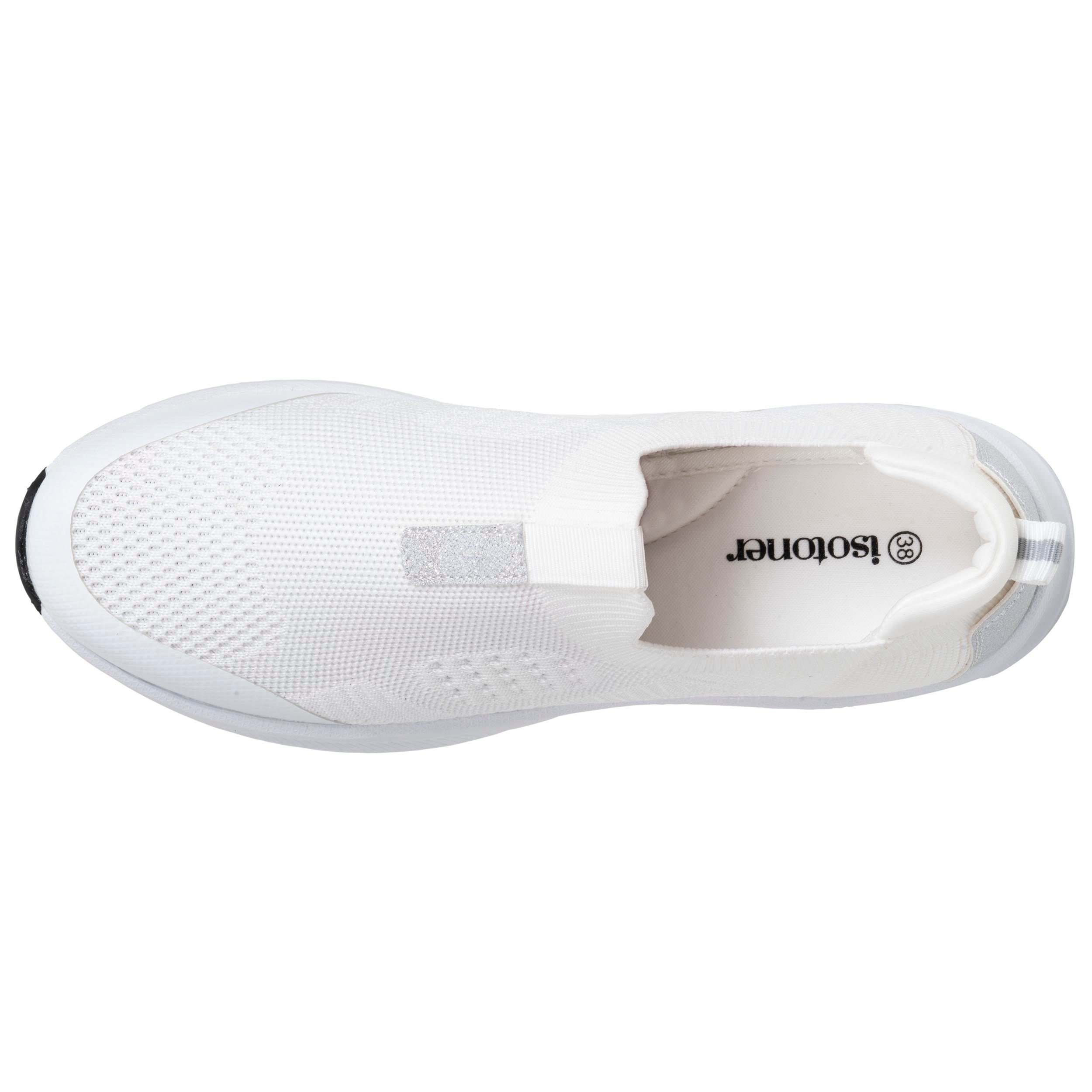 isotoner-baskets-femme-slip-on-sport-blanc-confort-everywear image 2