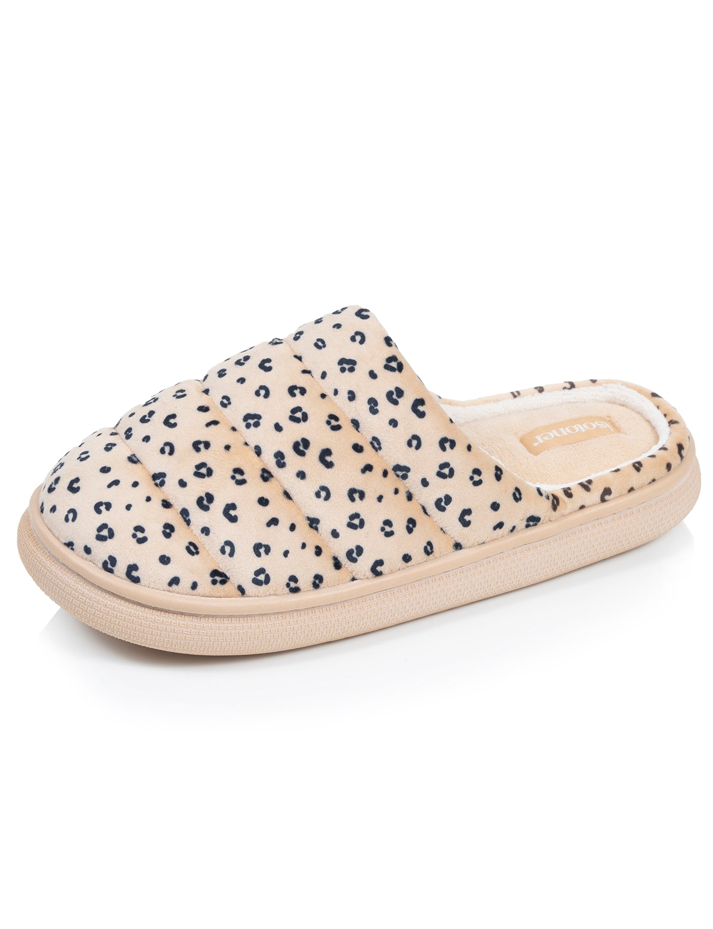 isotoner-chaussons-mules-femme-bloup-l-opard-clair image 6
