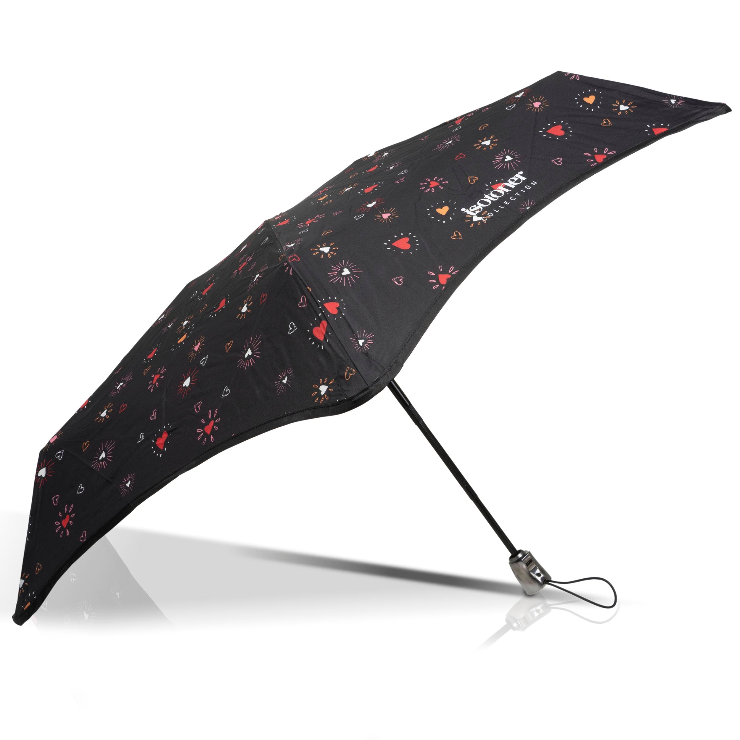 isotoner-parapluie-x-tra-solide-alpha-c-ur-rouge-23-cm image 3