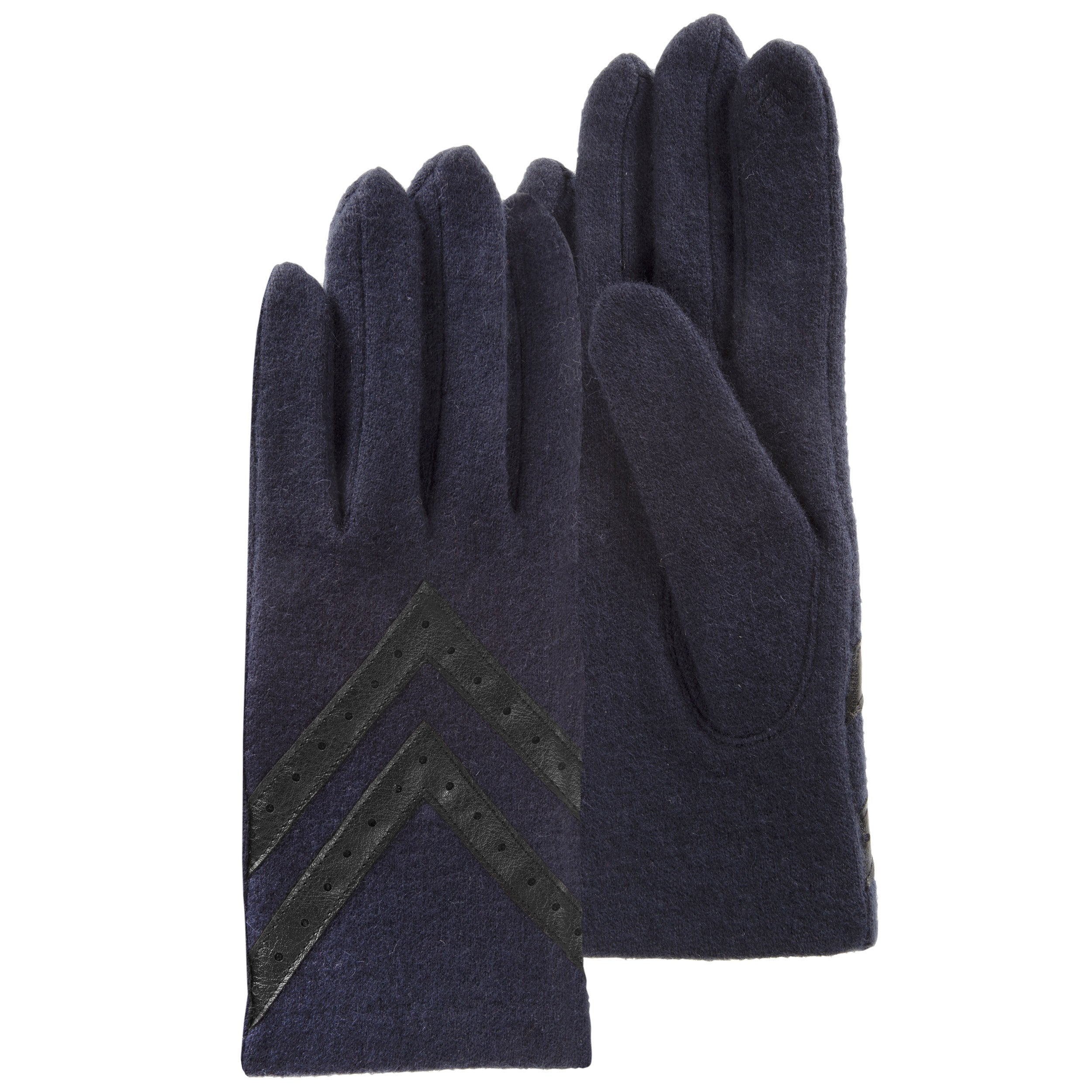 isotoner-gants-femme-tactiles-laine-marine-smartouch image 5