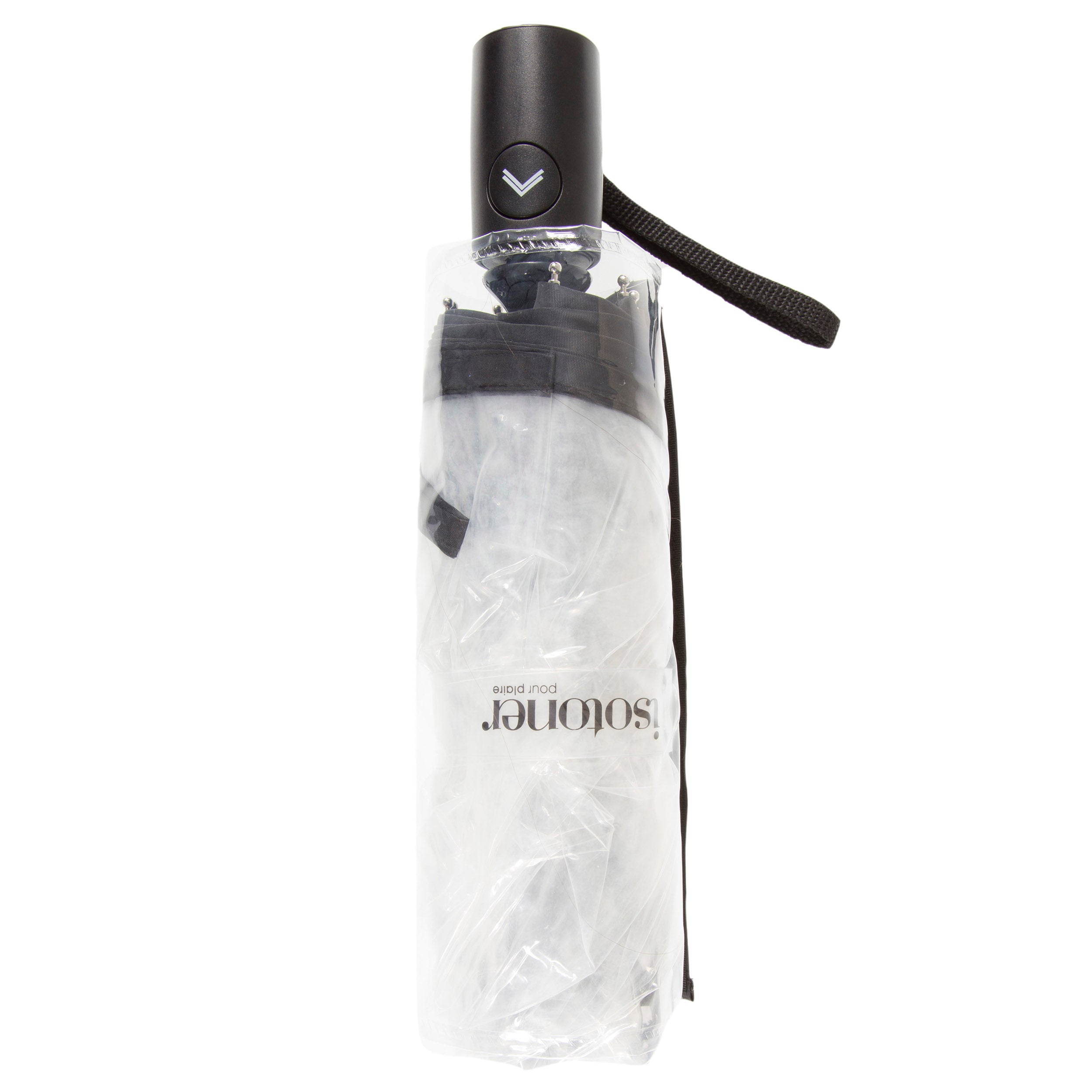 isotoner-parapluie-transparent-pvc-noir-pliant image 4
