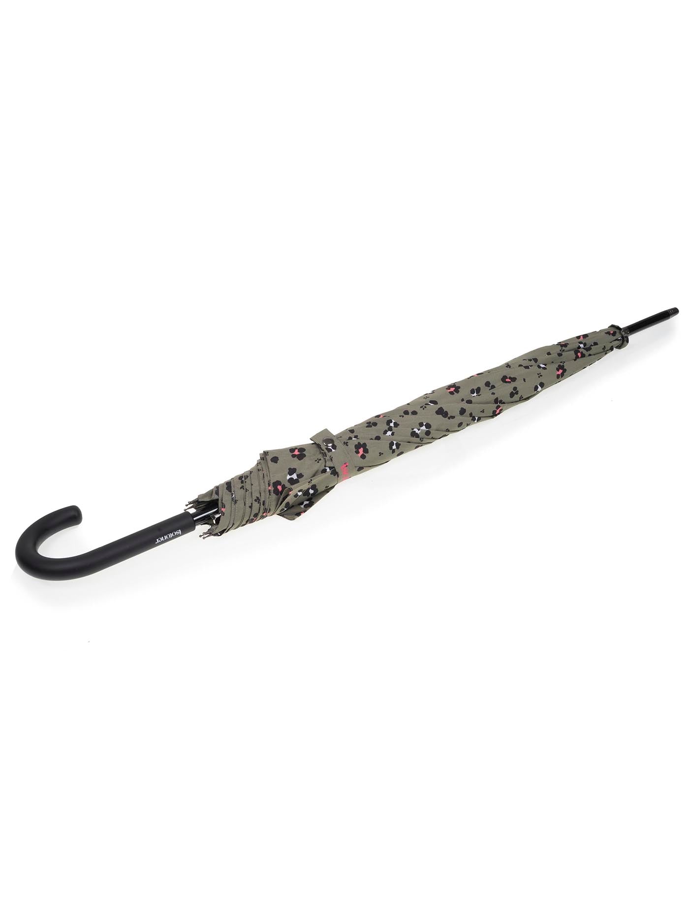 isotoner-parapluie-canne-auto-l-opard-kaki-90-cm image 6