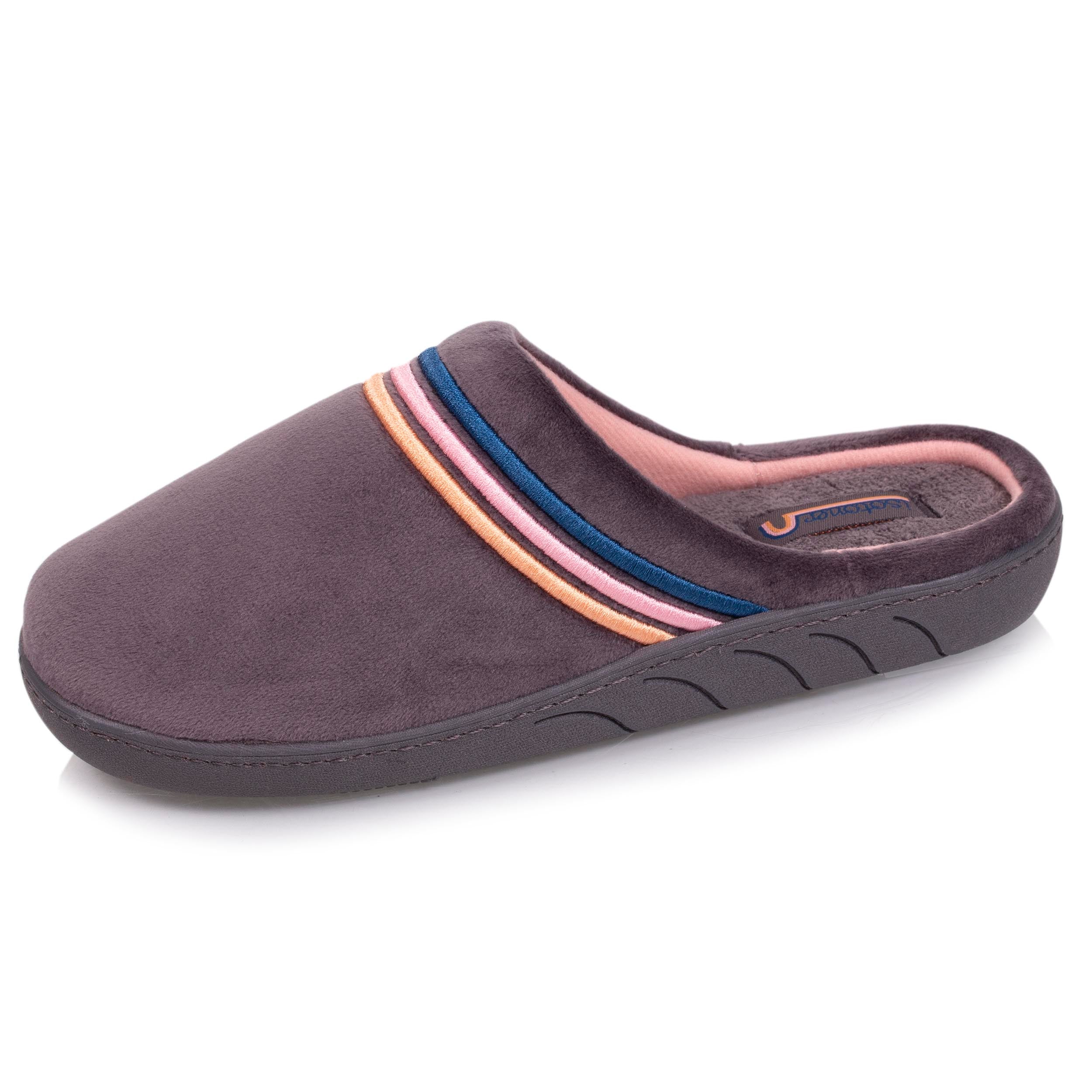 isotoner-chaussons-mules-junior-arc-en-ciel-velours image 1